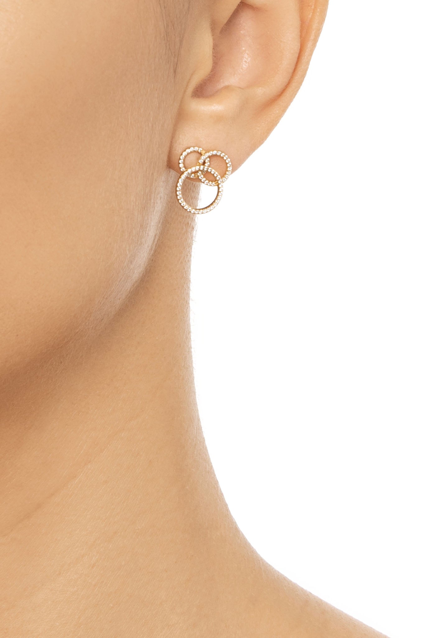 Efva Attling Bubbles & Stars Ear valkokultaiset timanttikorvakorut