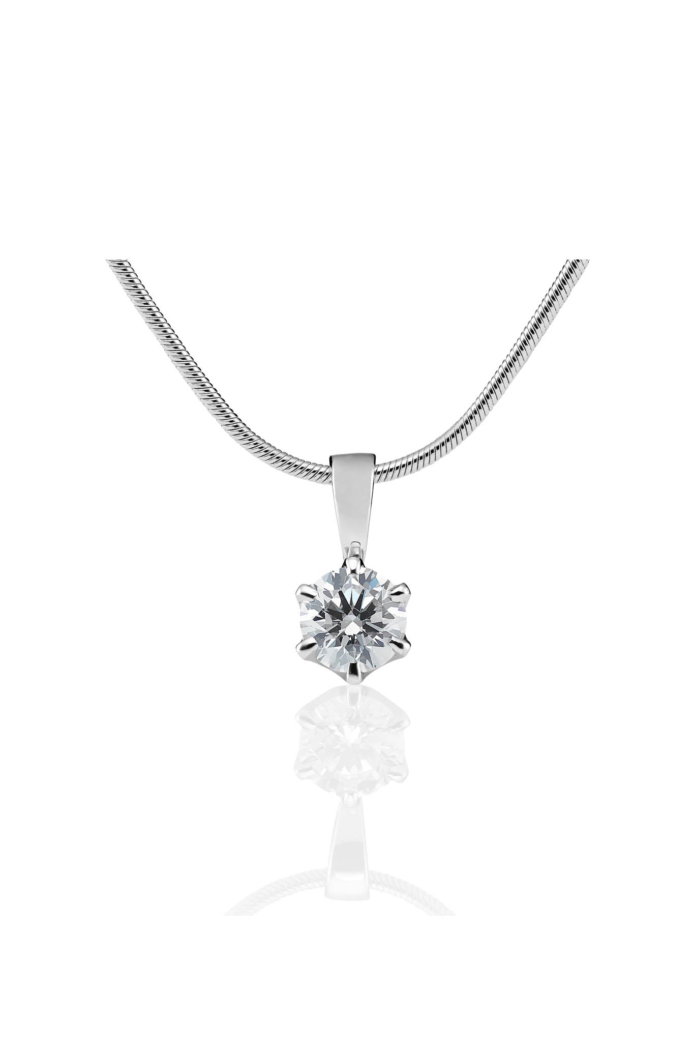 Polaris valkokultainen tianttiriipus 0,40ct Default Title