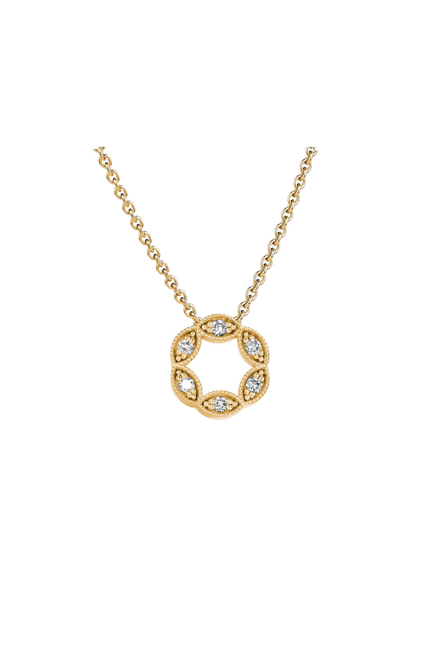 Clara kultainen timanttiriipus ympyrä 0,06ct Default Title