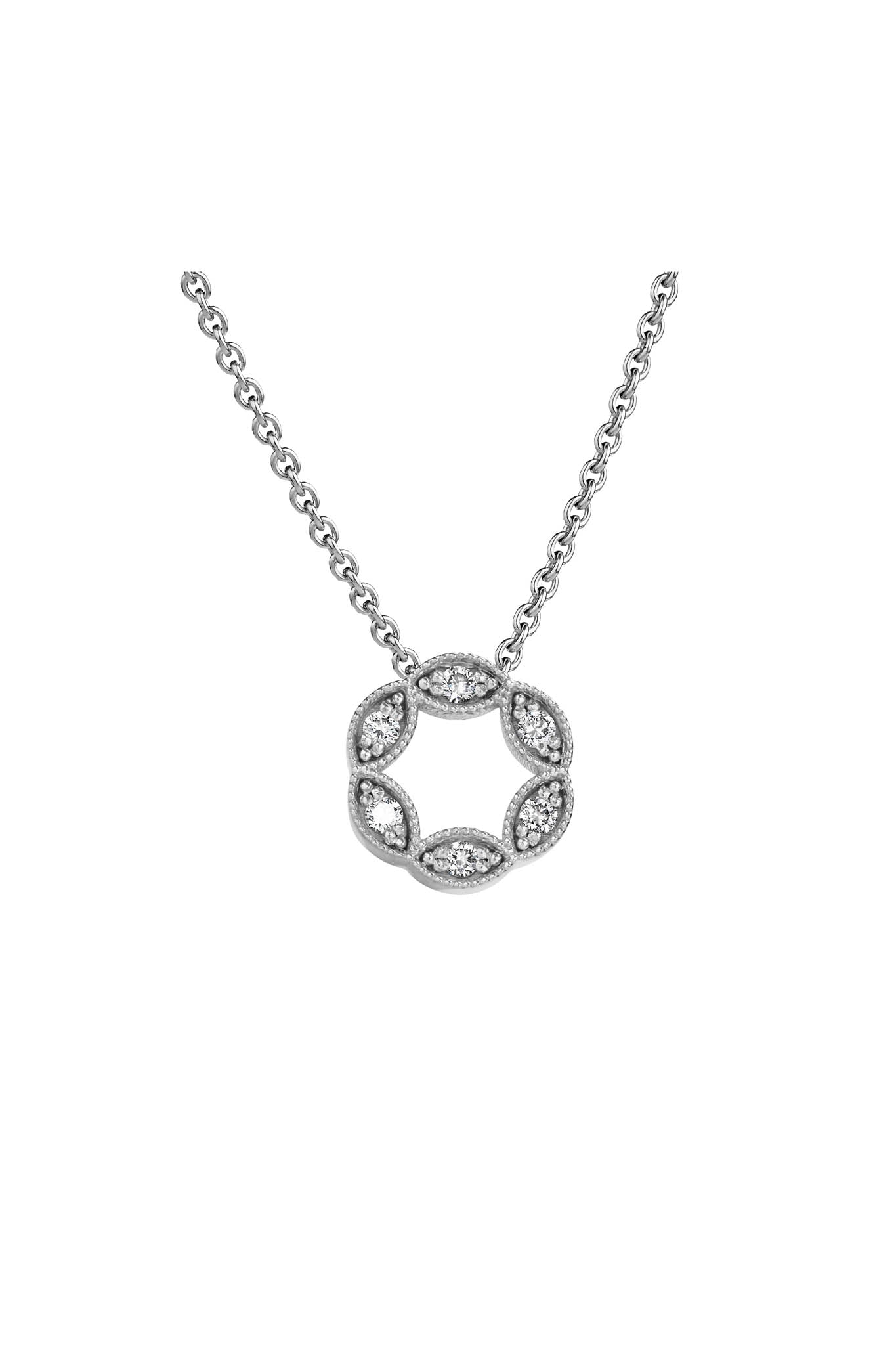 Clara valkokultainen timanttiriipus ympyrä 0,06ct Default Title