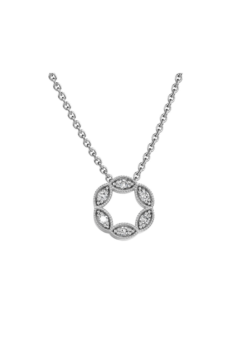 Clara valkokultainen timanttiriipus ympyrä 0,06ct 123-269V-06 tuotekuva