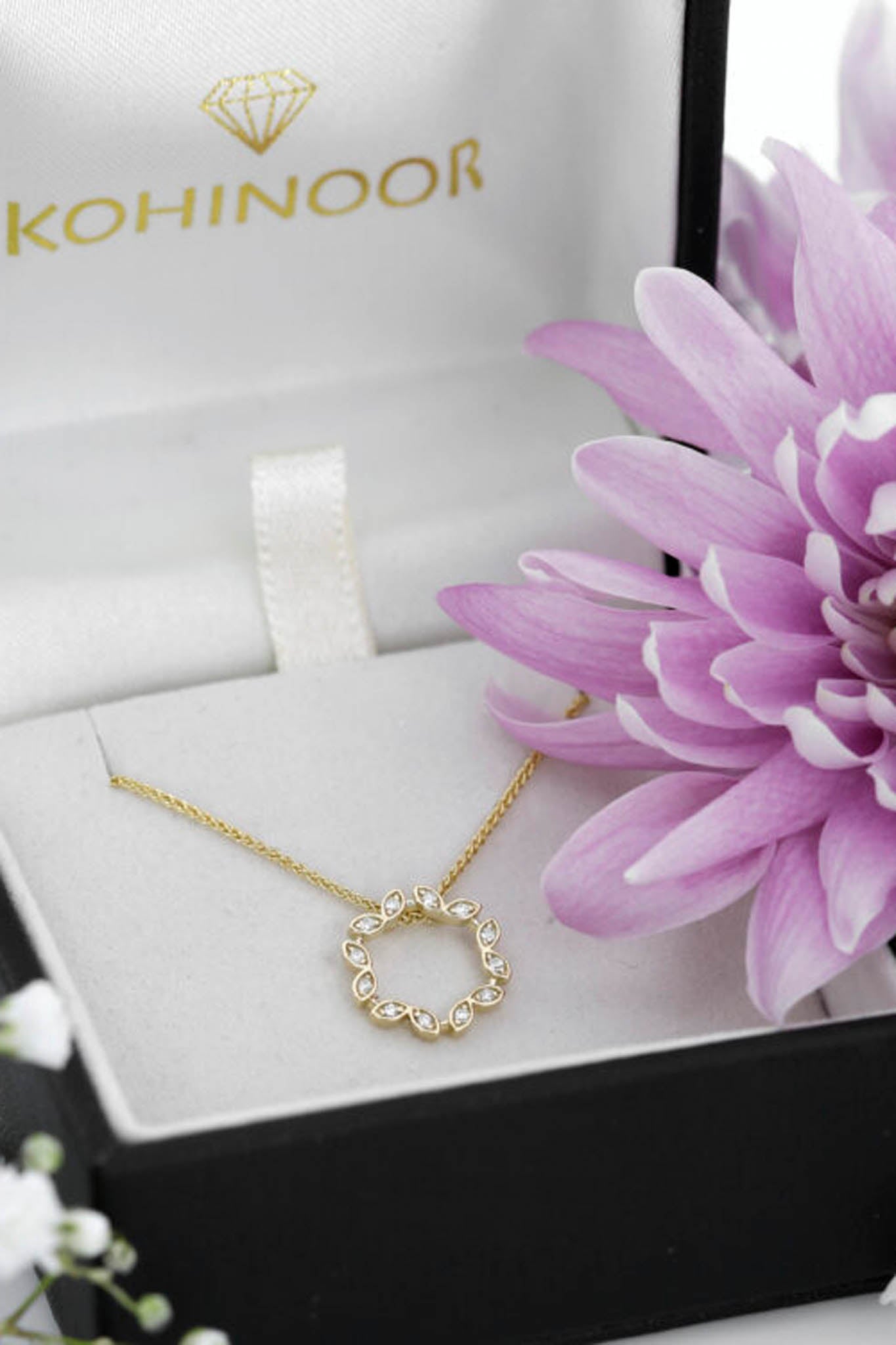 Swan M kultainen timanttiriipus 0,06ct Default Title