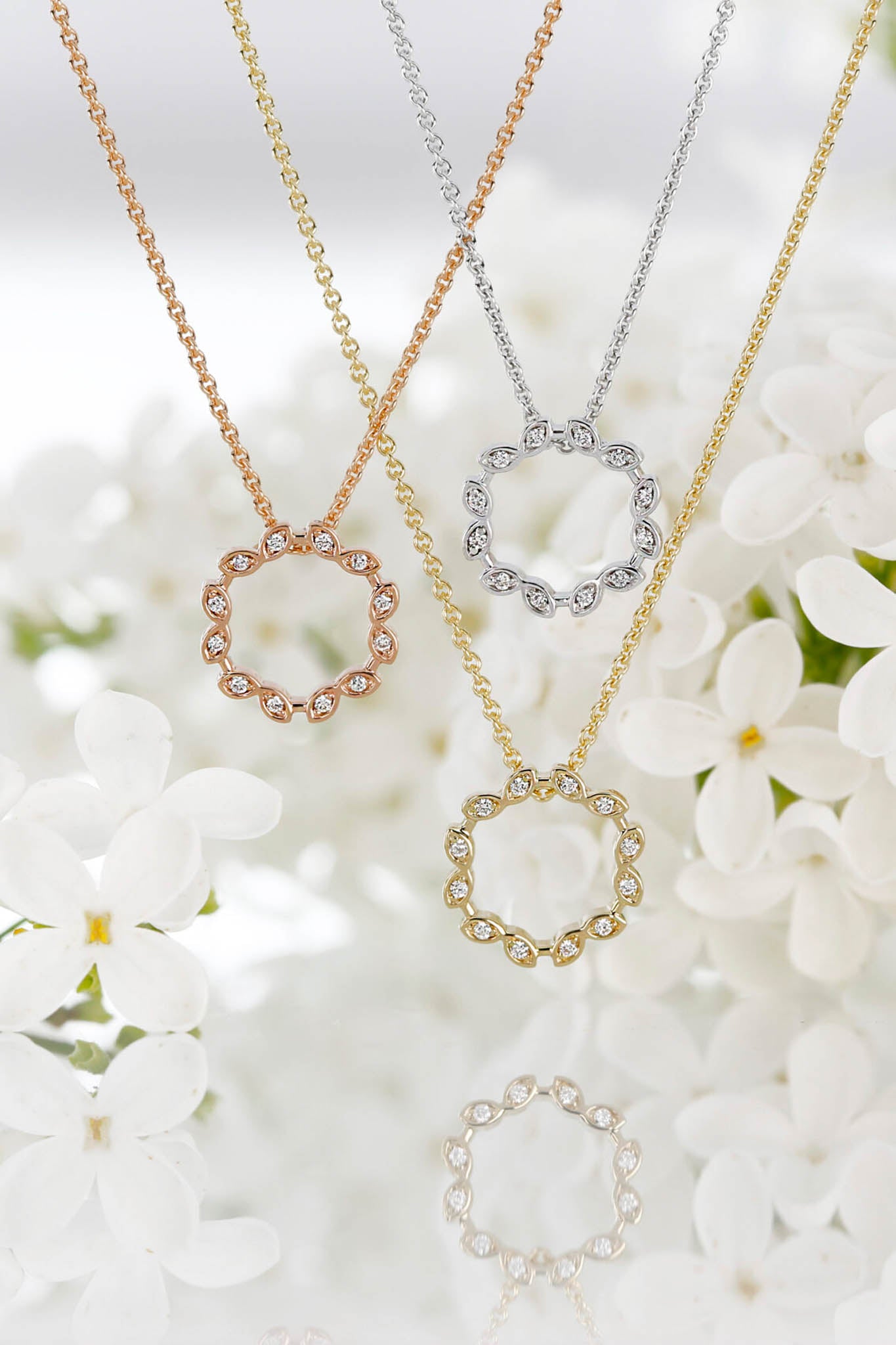 Swan M ruusukultainen timanttiriipus 0,06ct Default Title