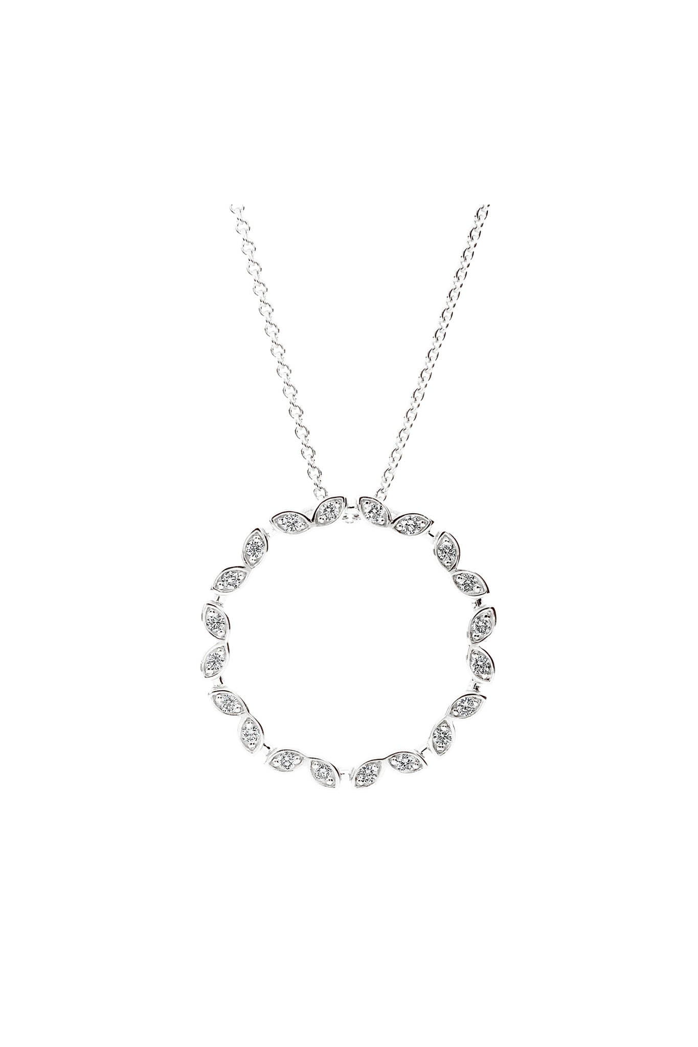 Swan L valkokultainen timanttiriipus 0,20ct Default Title