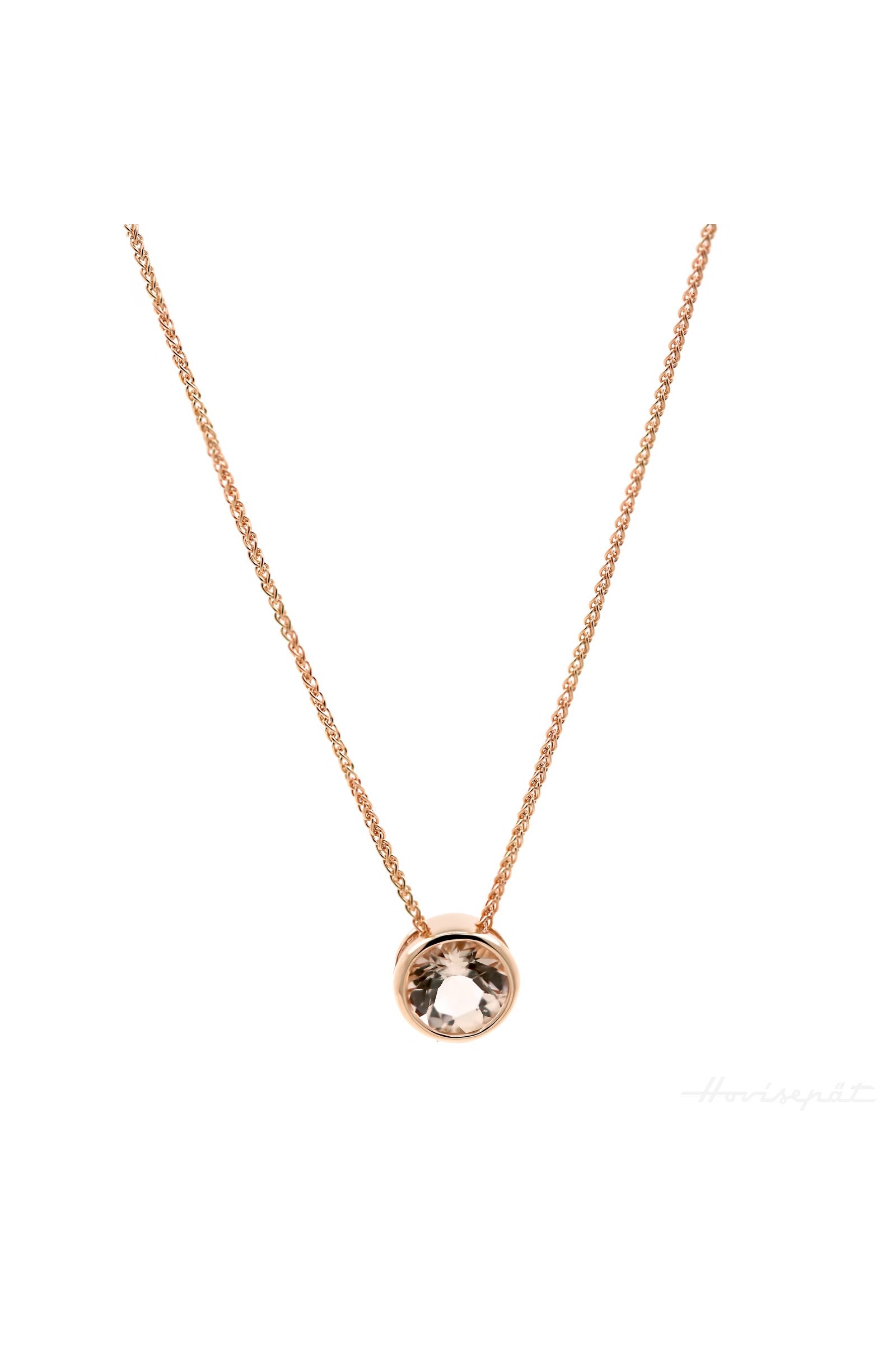 Ruusukultainen morganiittiriipus ketjulla Default Title