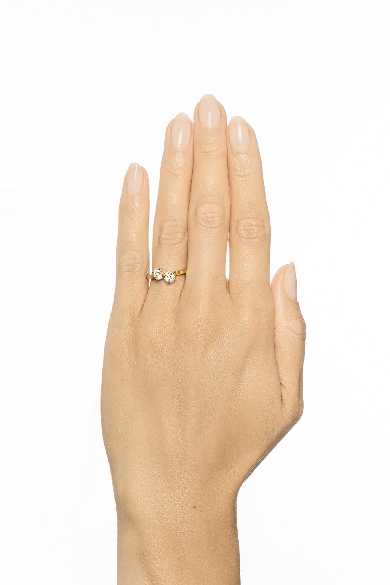 Efva Attling Twin Star Ring kultainen timanttisormus 1ct 15,0