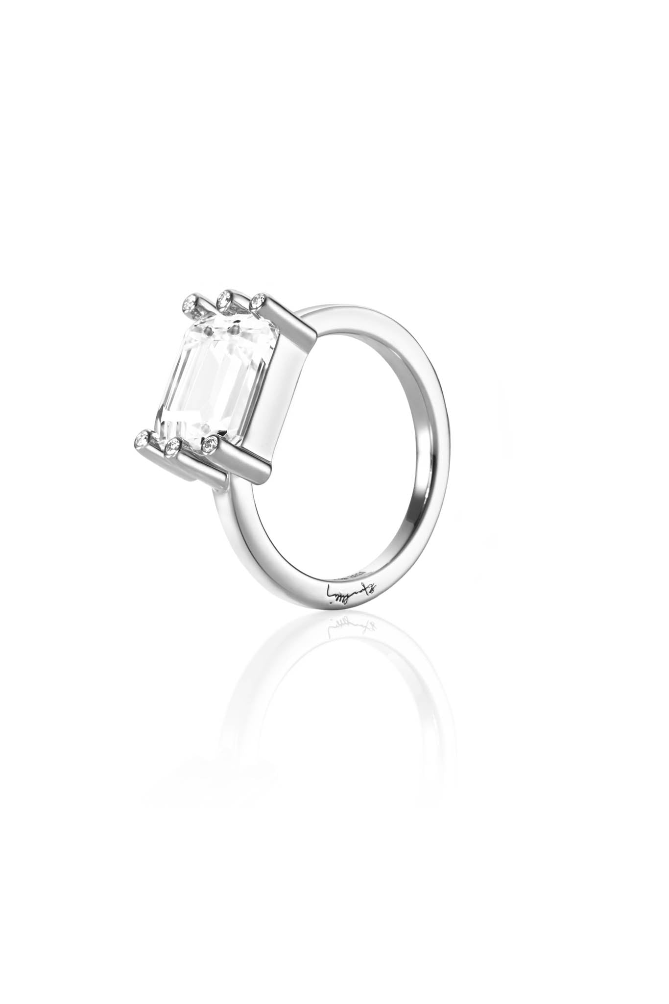 Efva Attling Beautiful Dreamer sormus Crystal Quartz 15,0