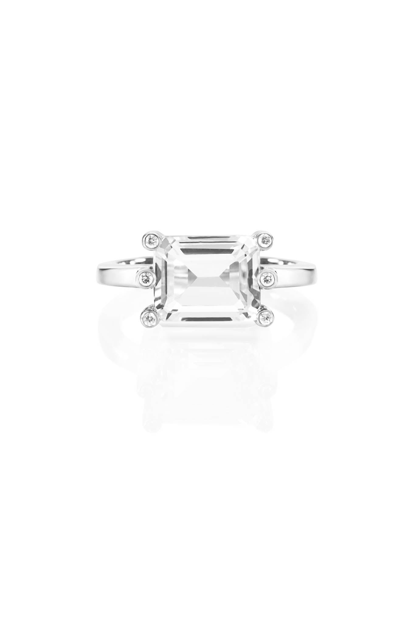 Efva Attling Beautiful Dreamer sormus Crystal Quartz 15,0