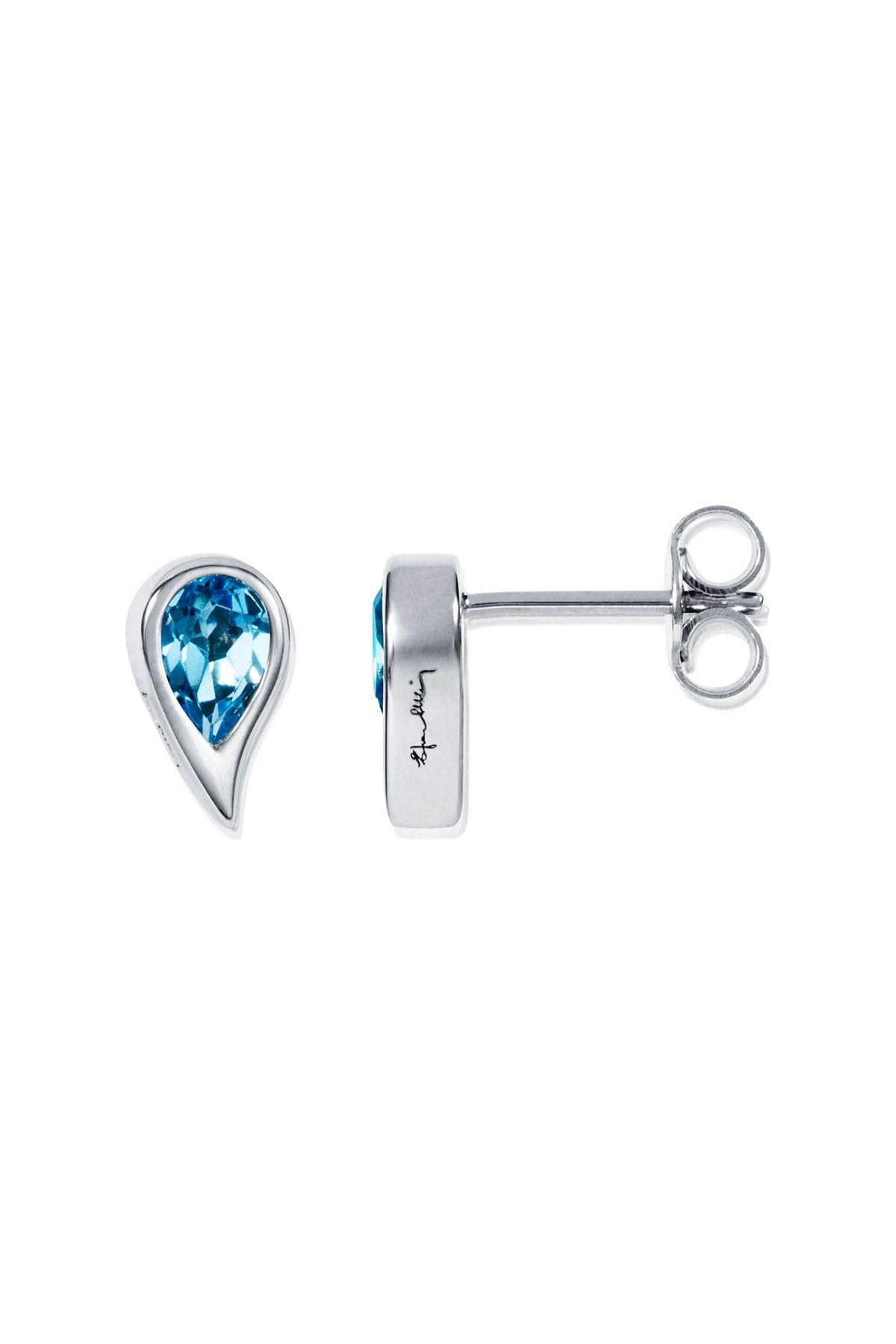 Efva Attling Sparkle Of Life Single Ear - Blue Topaz hopeiset korvakorut
