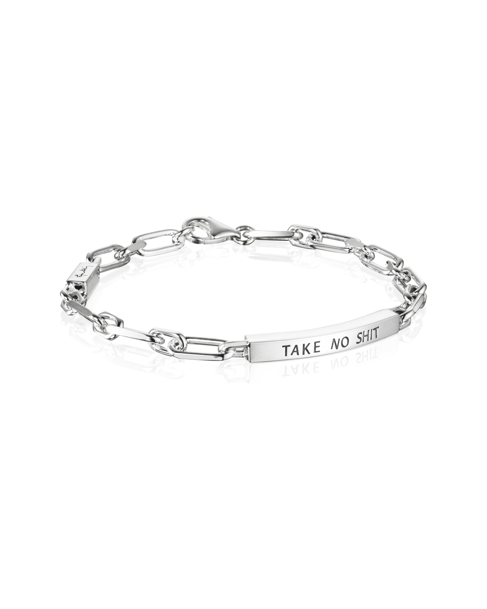 Efva Attling Take No Shit Thin Silver rannekoru 20cm