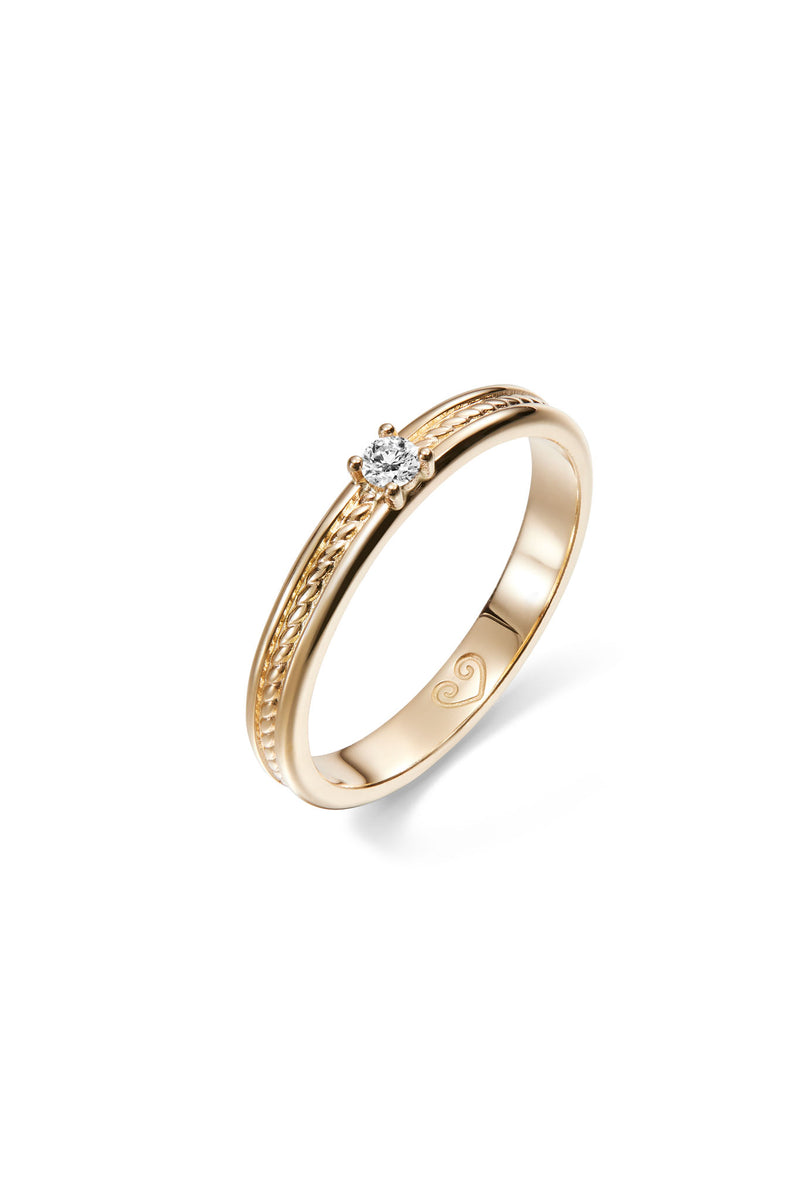Kalevala Love Ikiaikainen kultainen timanttisormus 0,06ct 141000115D tuotekuva