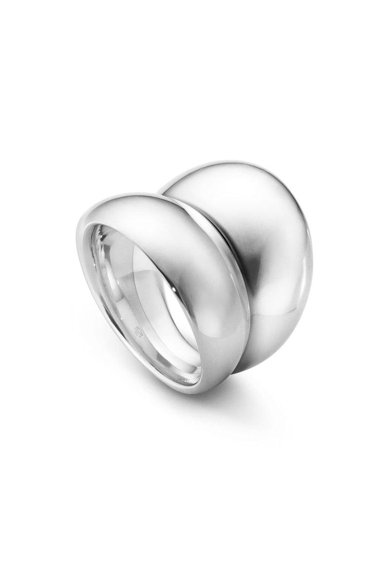 Georg Jensen Curve hopeinen sormus 20000023 tuotekuva
