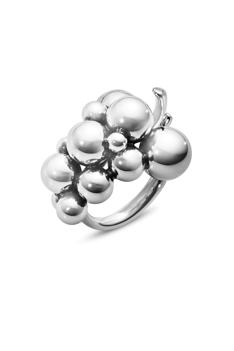 Georg Jensen Moonlight Grapes hopeinen sormus 20000388 tuotekuva