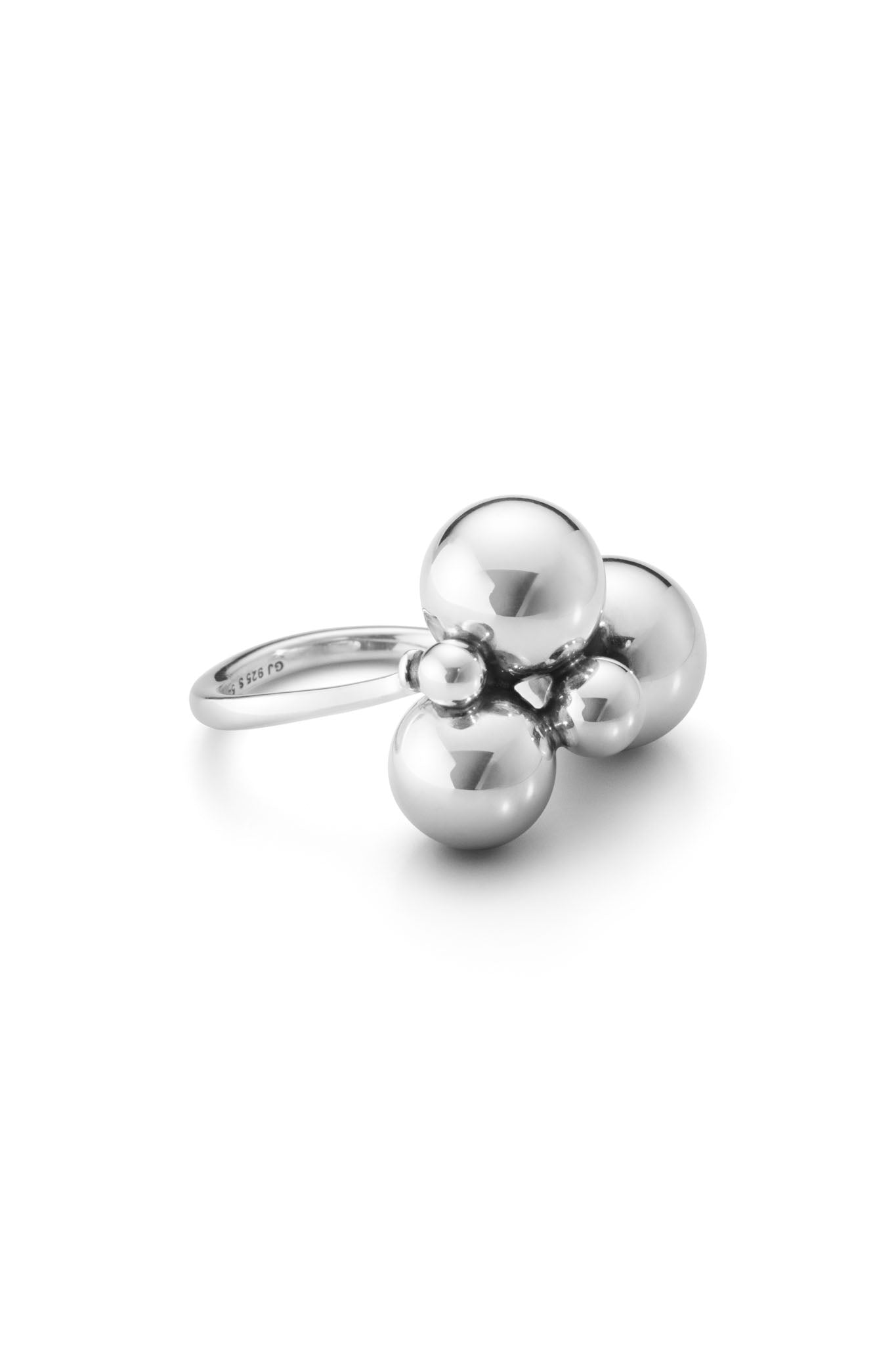 Georg Jensen Moonlight Grapes hopeinen sormus 48