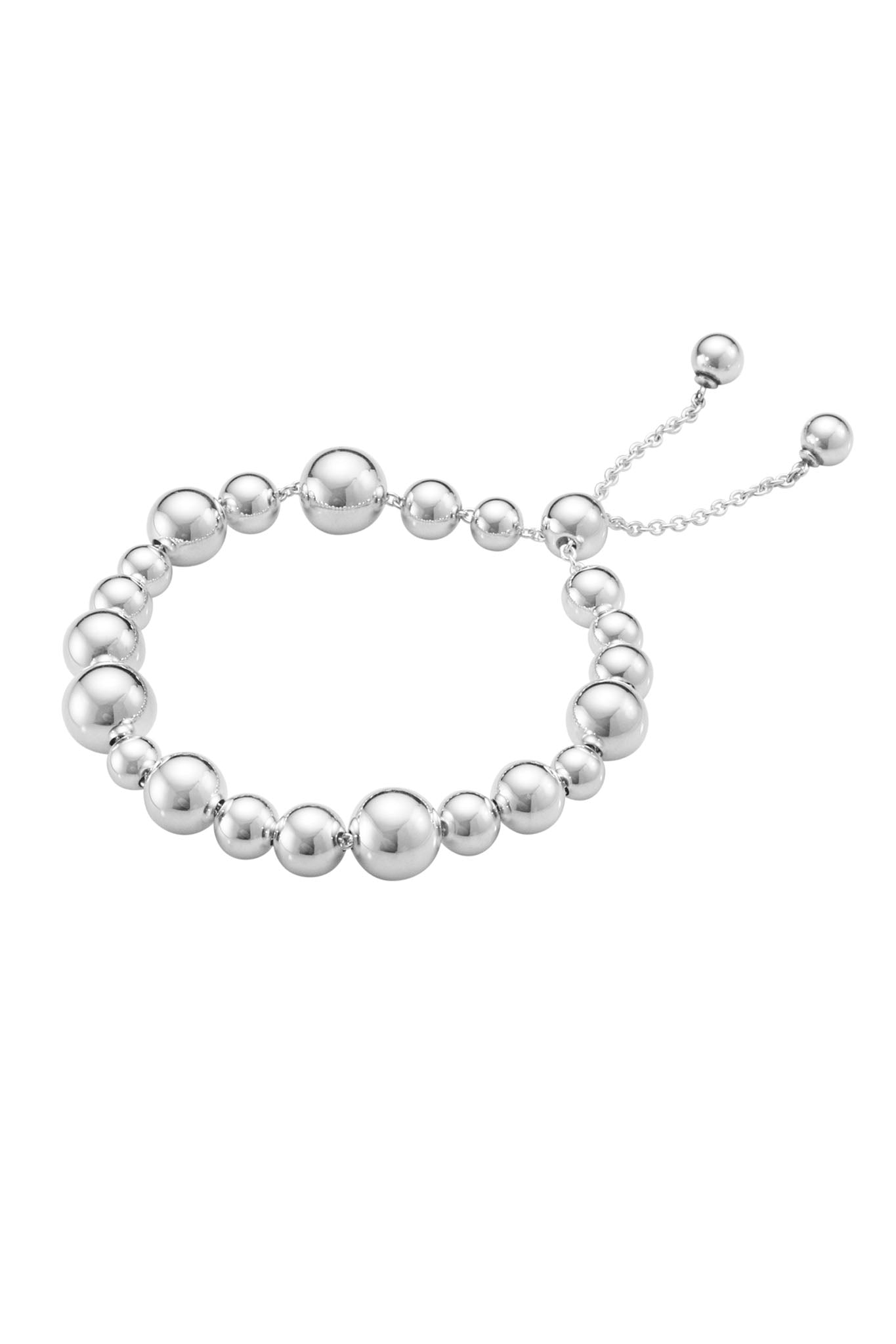 Georg Jensen Moonlight Grapes hopeinen rannekoru 21,5cm