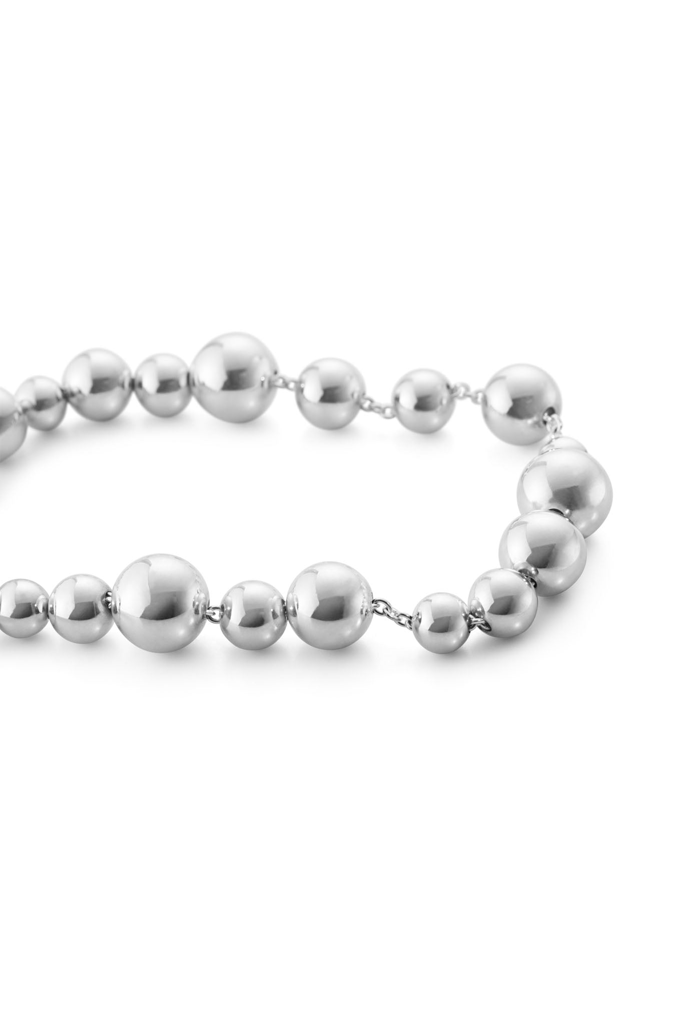 Georg Jensen Moonlight Grapes hopeinen rannekoru 21,5cm