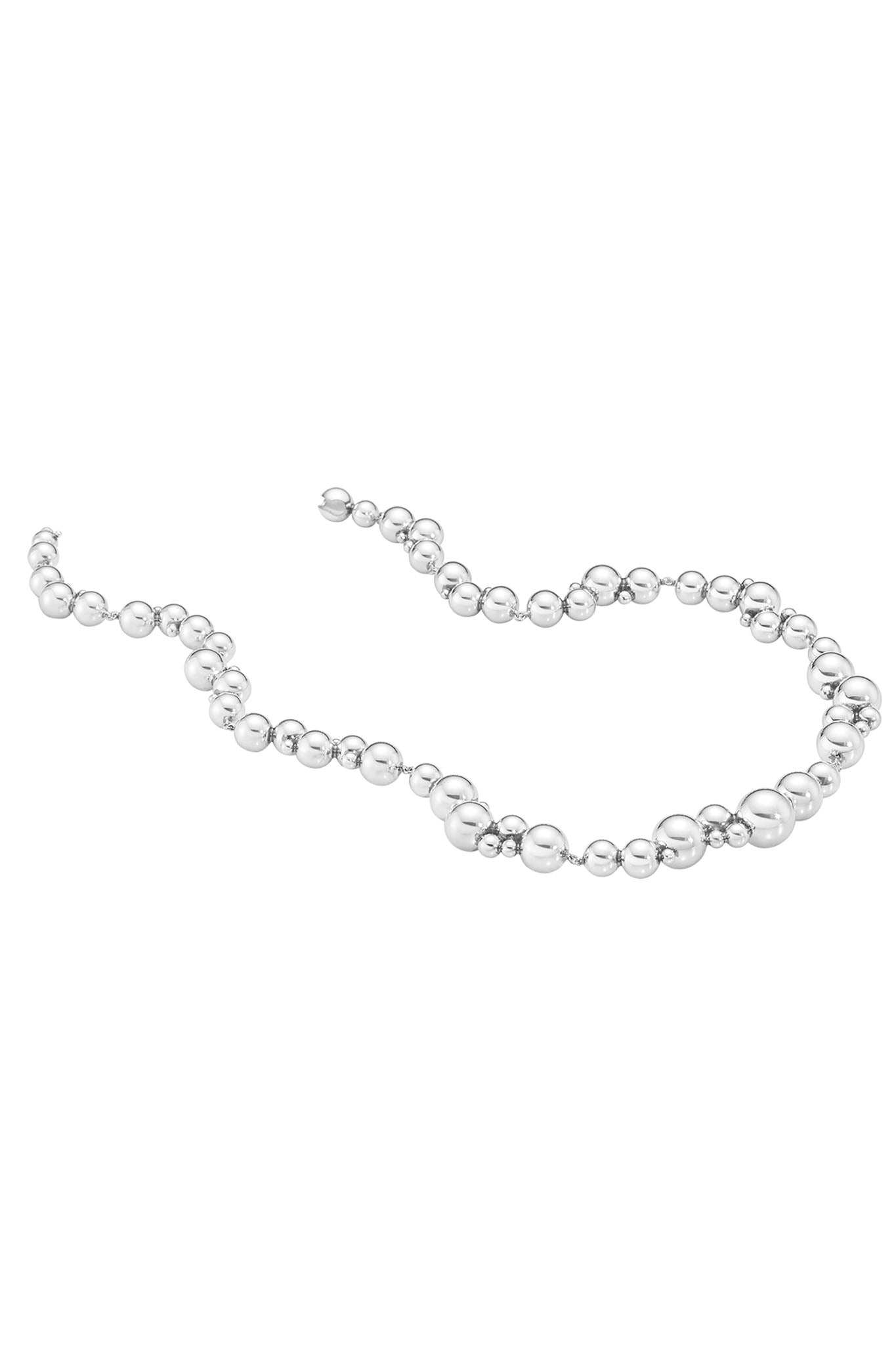 Georg Jensen Moonlight Grapes hopeinen kaulakoru 40,5cm