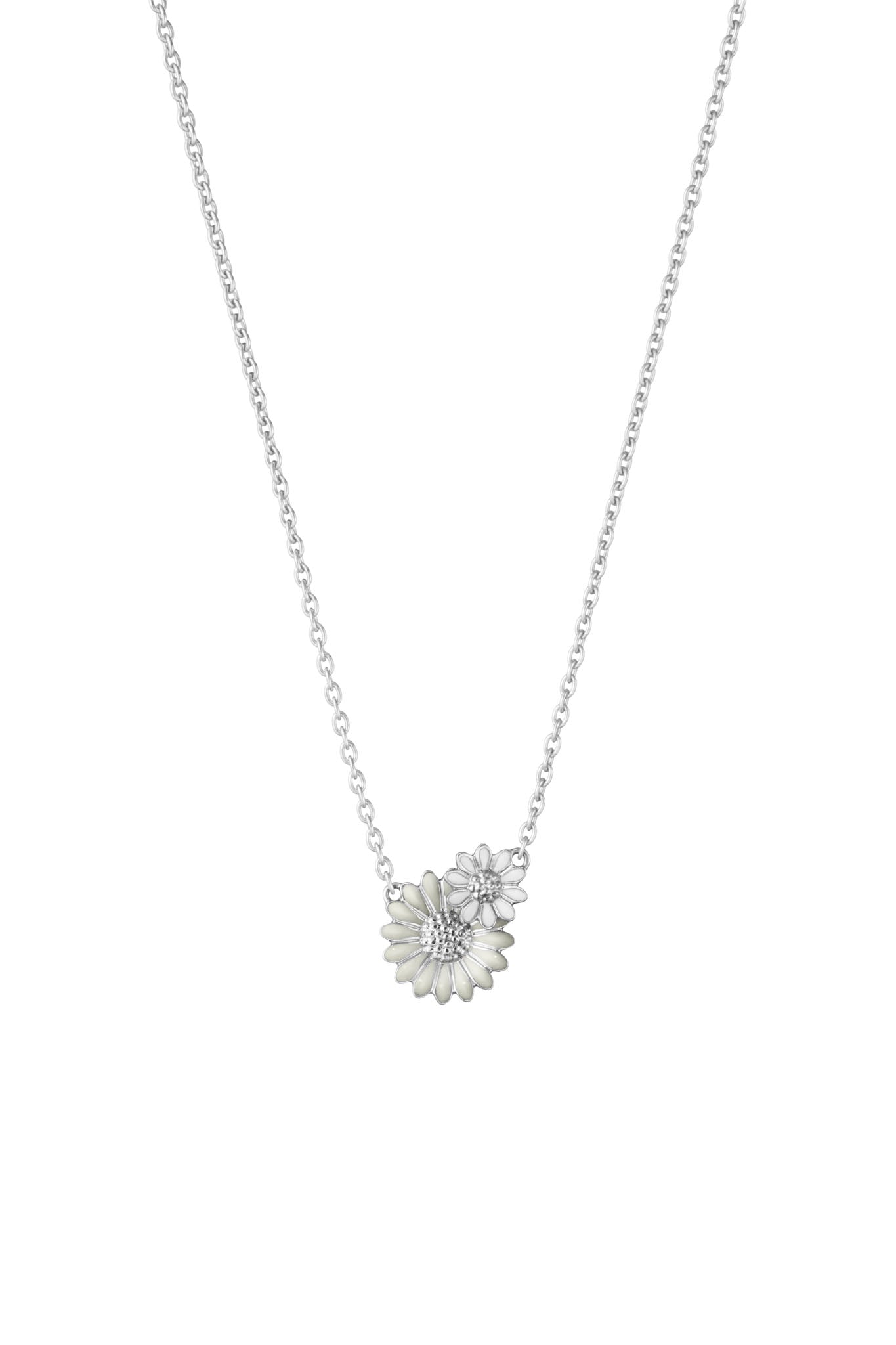 Georg Jensen Daisy hopeinen kaulakoru 45cm