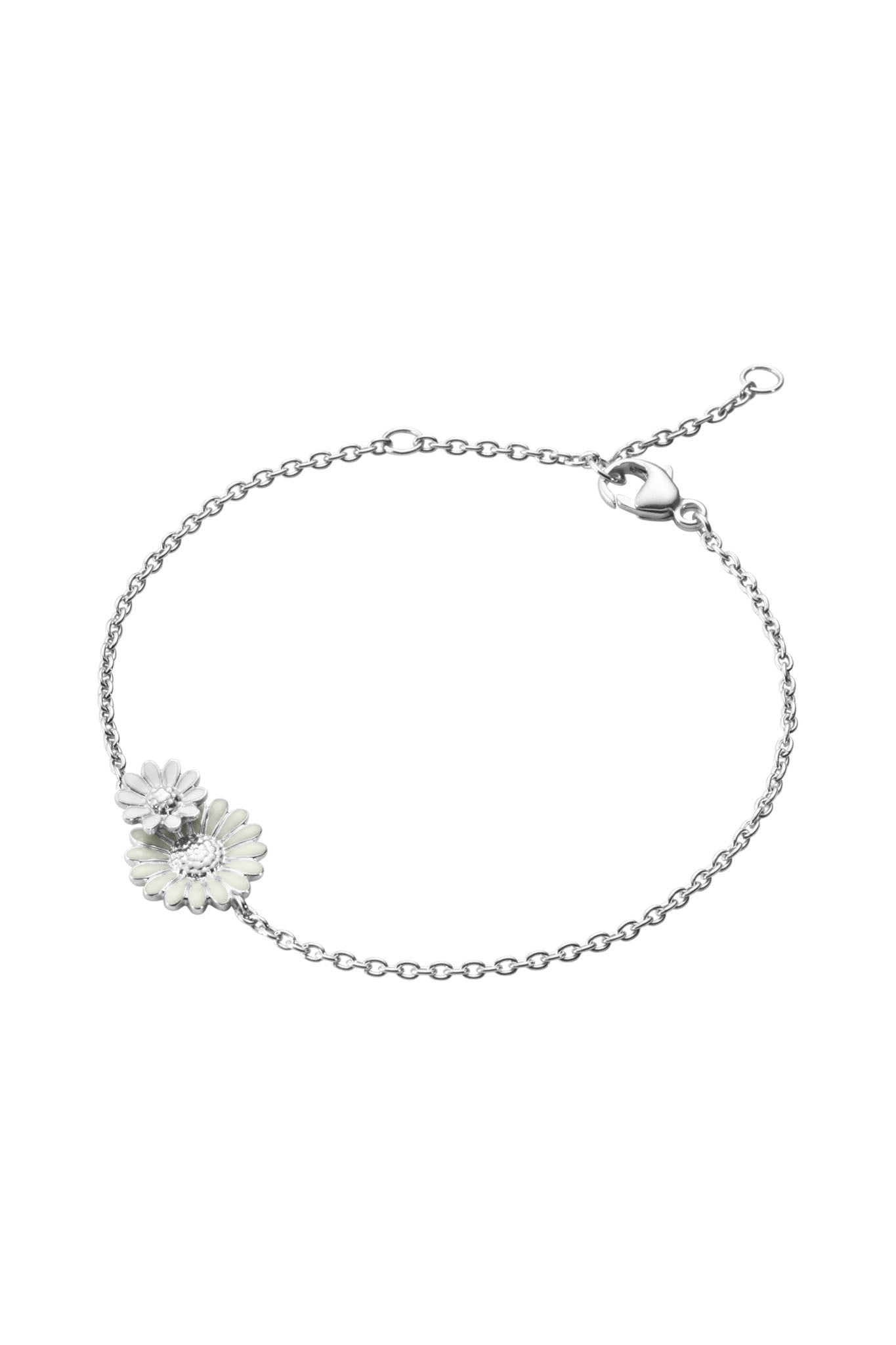 Georg Jensen Daisy hopeinen rannekoru 18,5cm