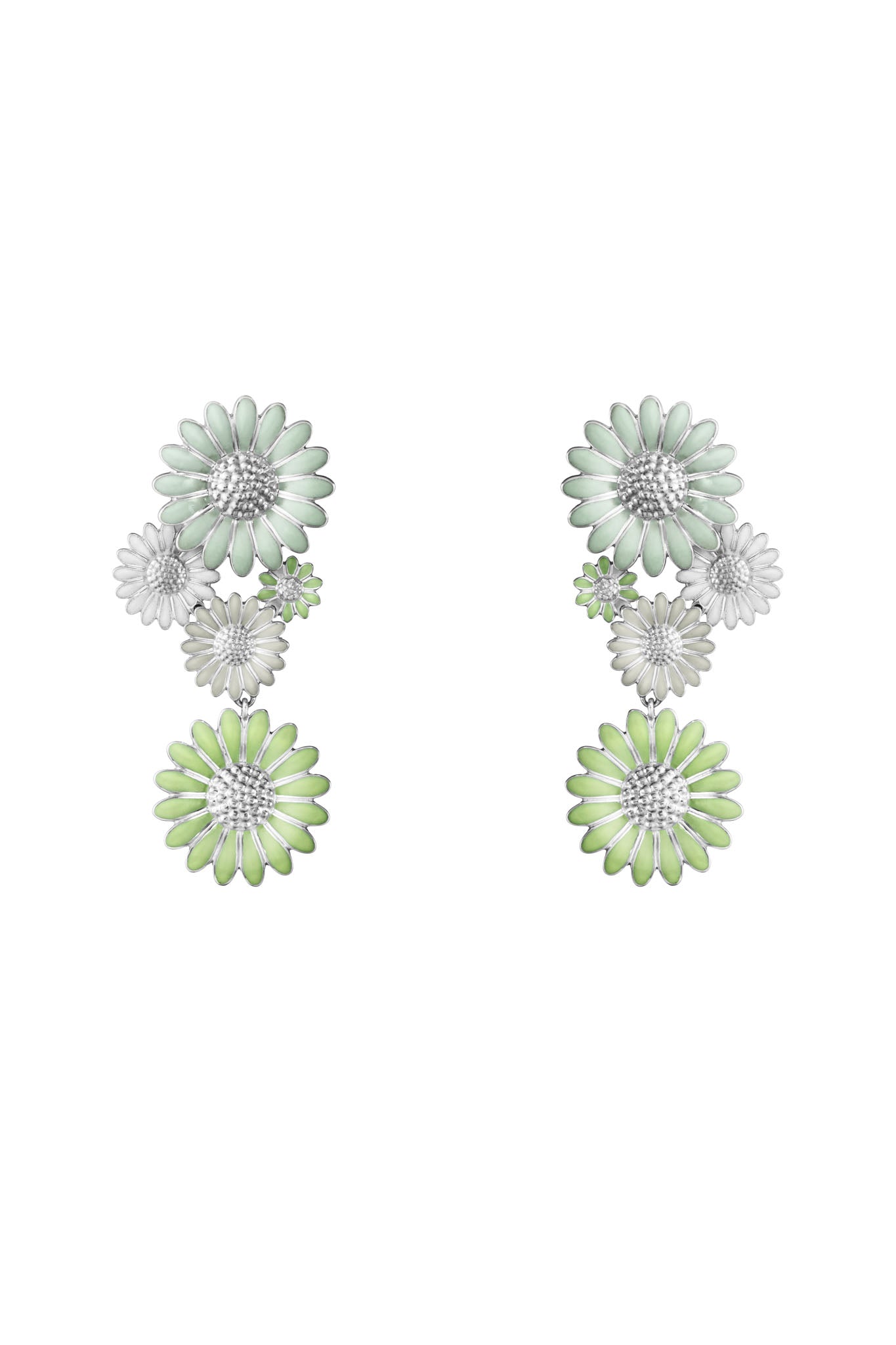 Georg Jensen Daisy large hopeiset korvakorut Default Title