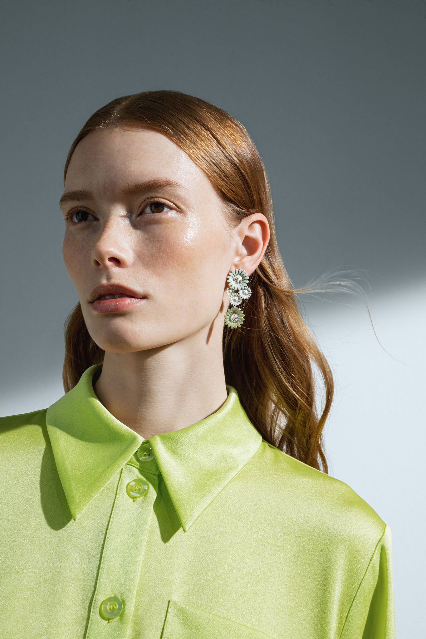 Georg Jensen Daisy large hopeiset korvakorut Default Title