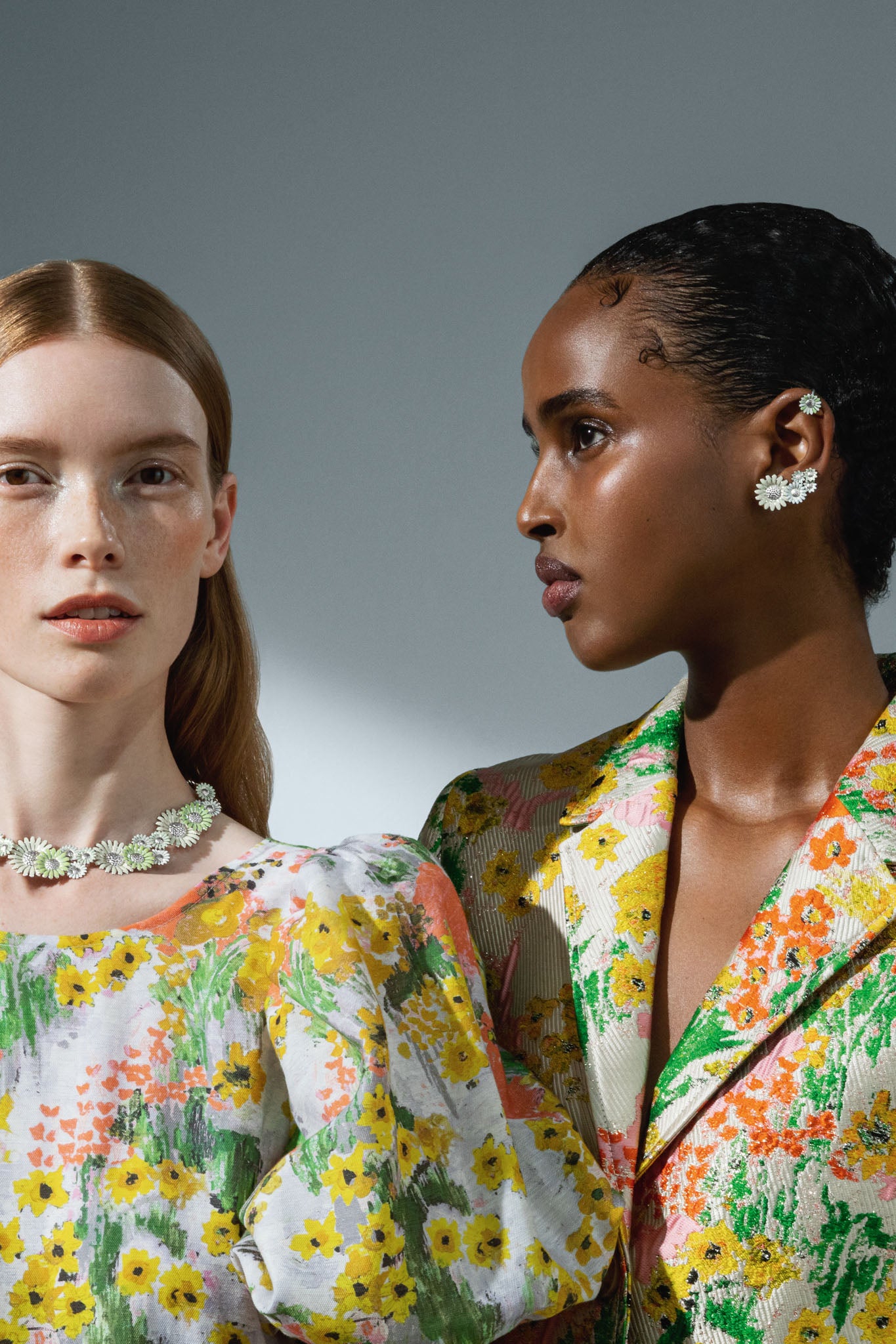 Georg Jensen Daisy large hopeiset korvakorut Default Title