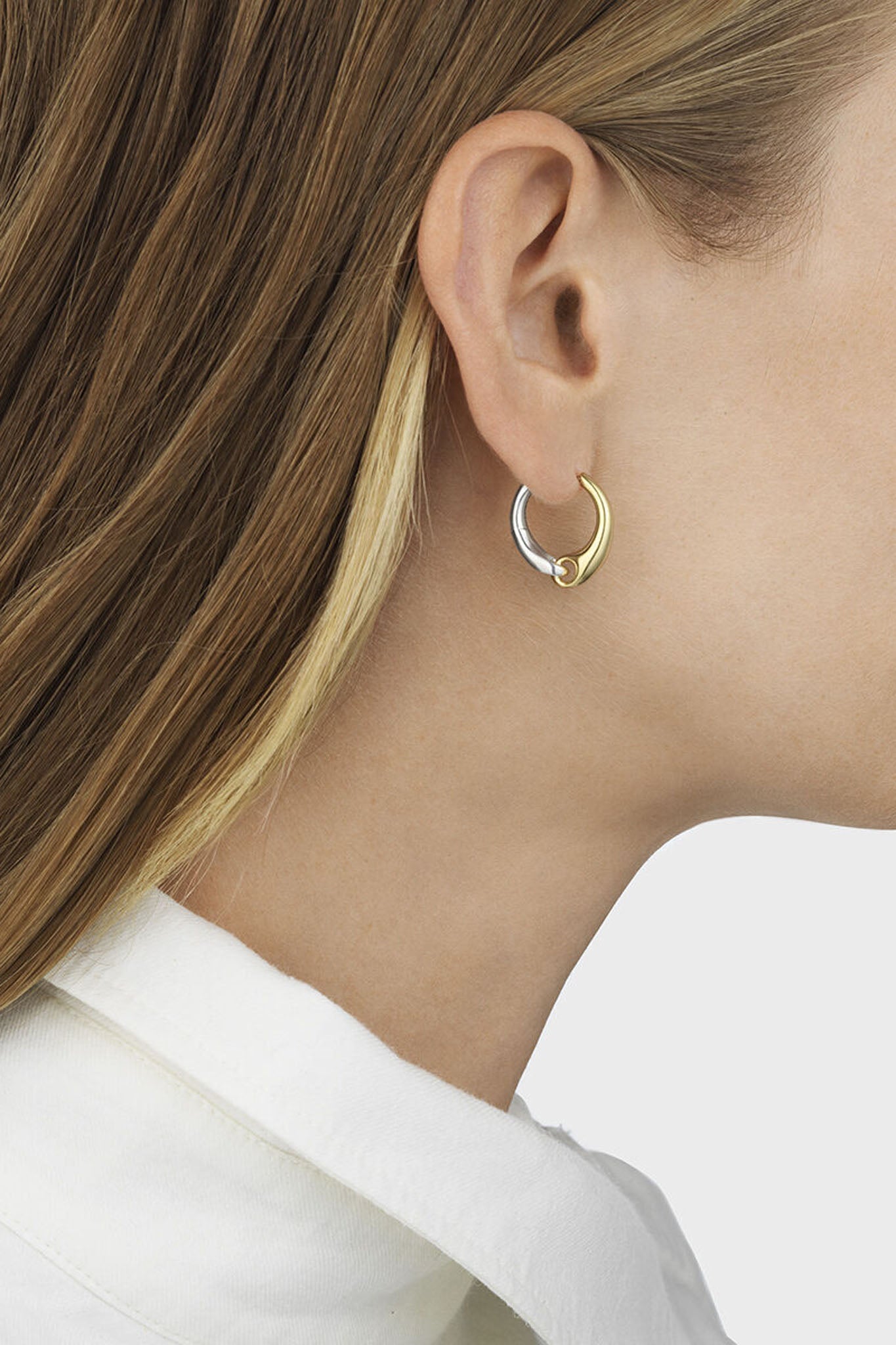 Georg Jensen Reflect hopea kulta korvakorut Default Title