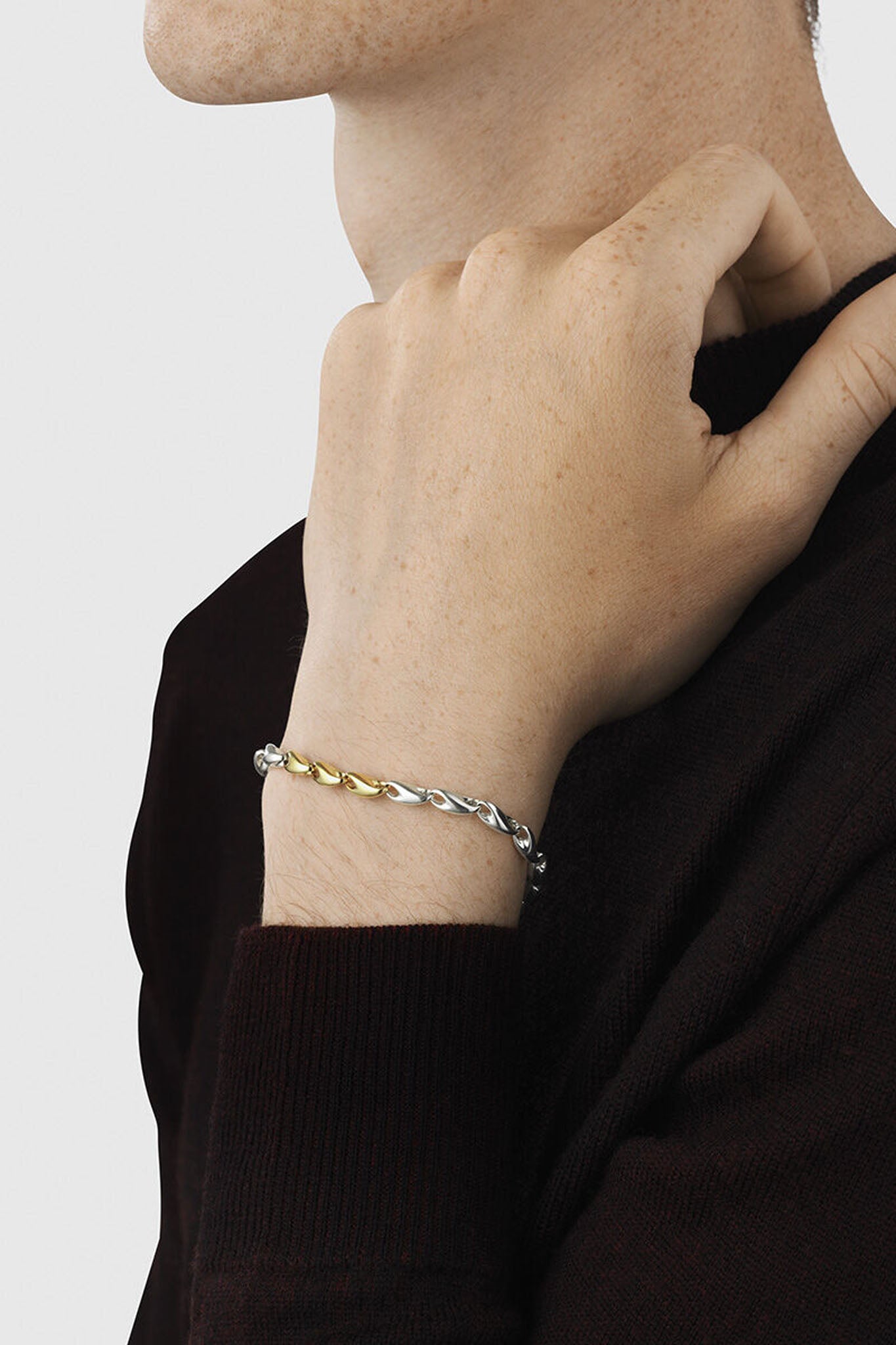 Georg Jensen Reflect slim hopeinen rannekoru 16cm