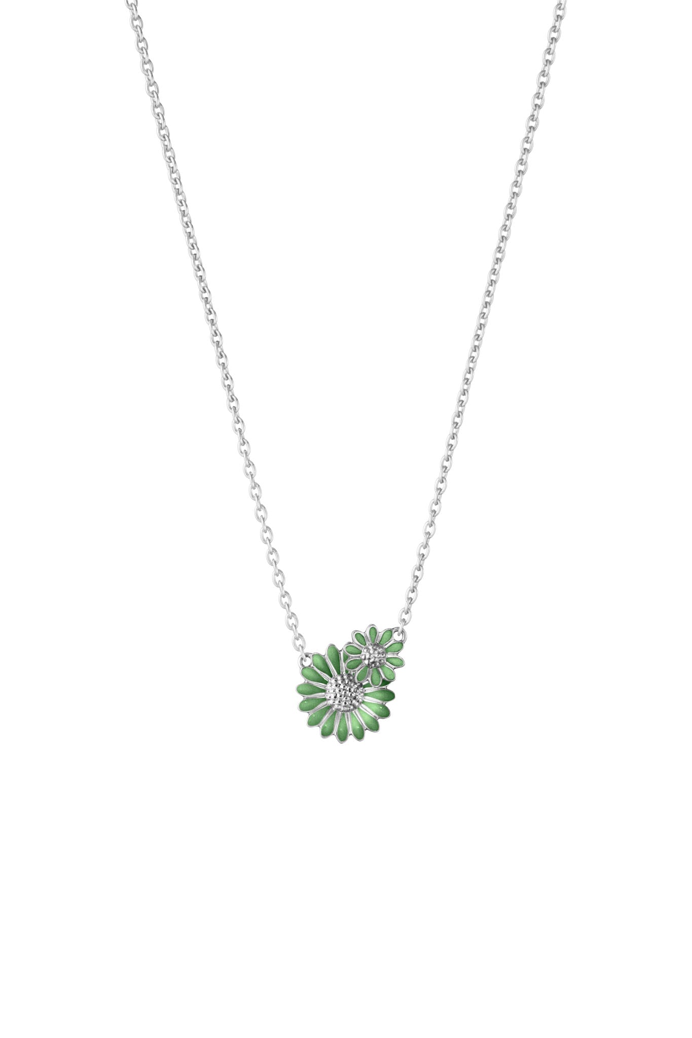 Georg Jensen Daisy hopeinen kaulakoru 45cm