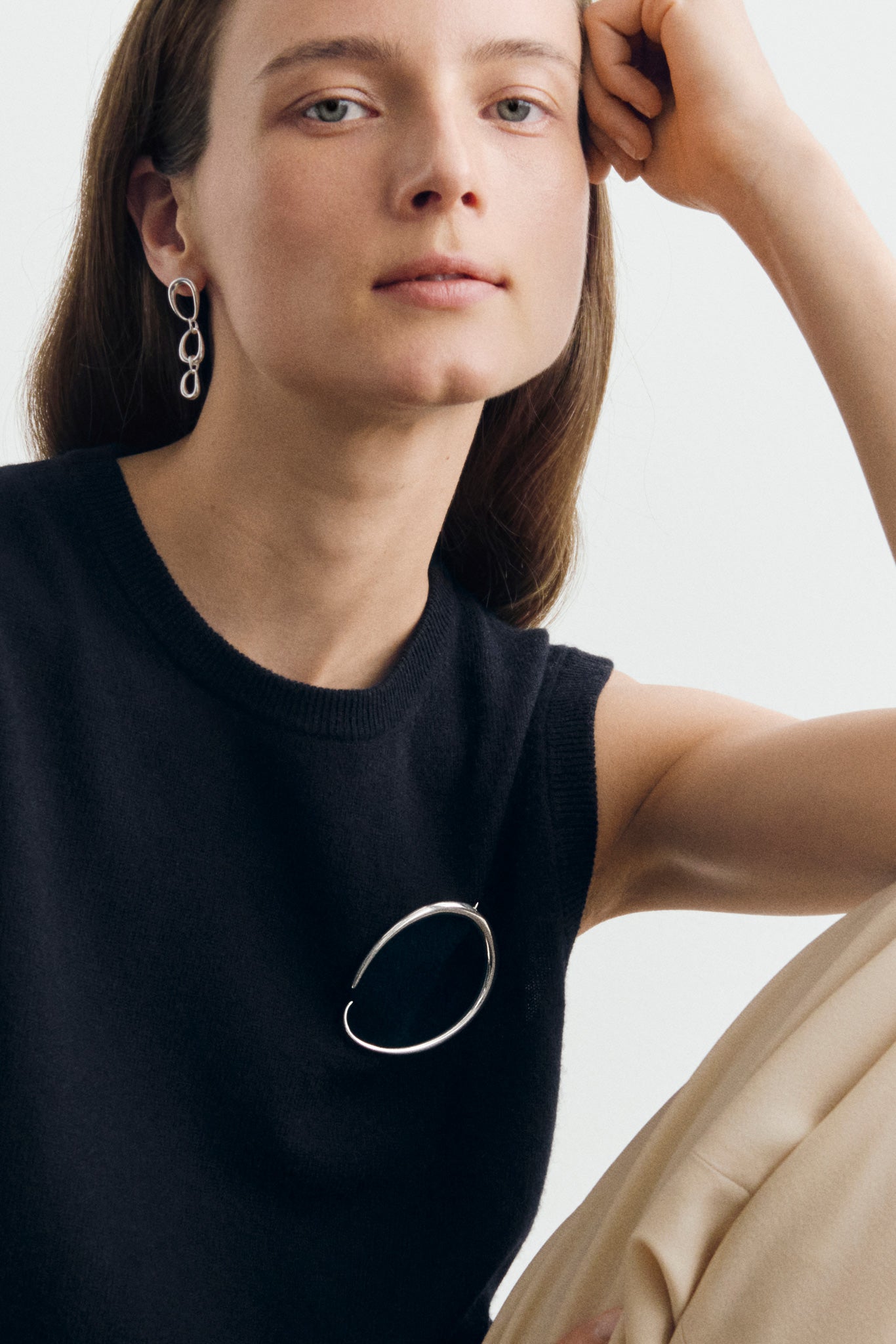 Georg Jensen Offspring hopeinen rintakoru