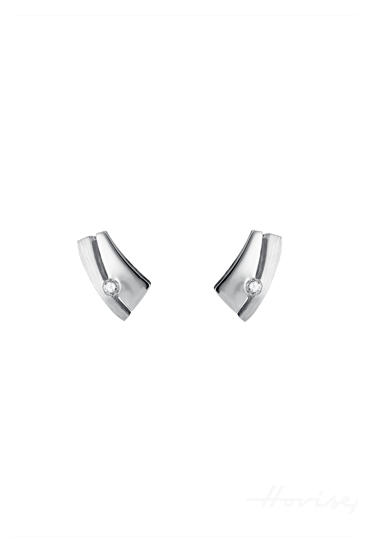 Valkokultaiset korvakorut zirkoneilla Default Title