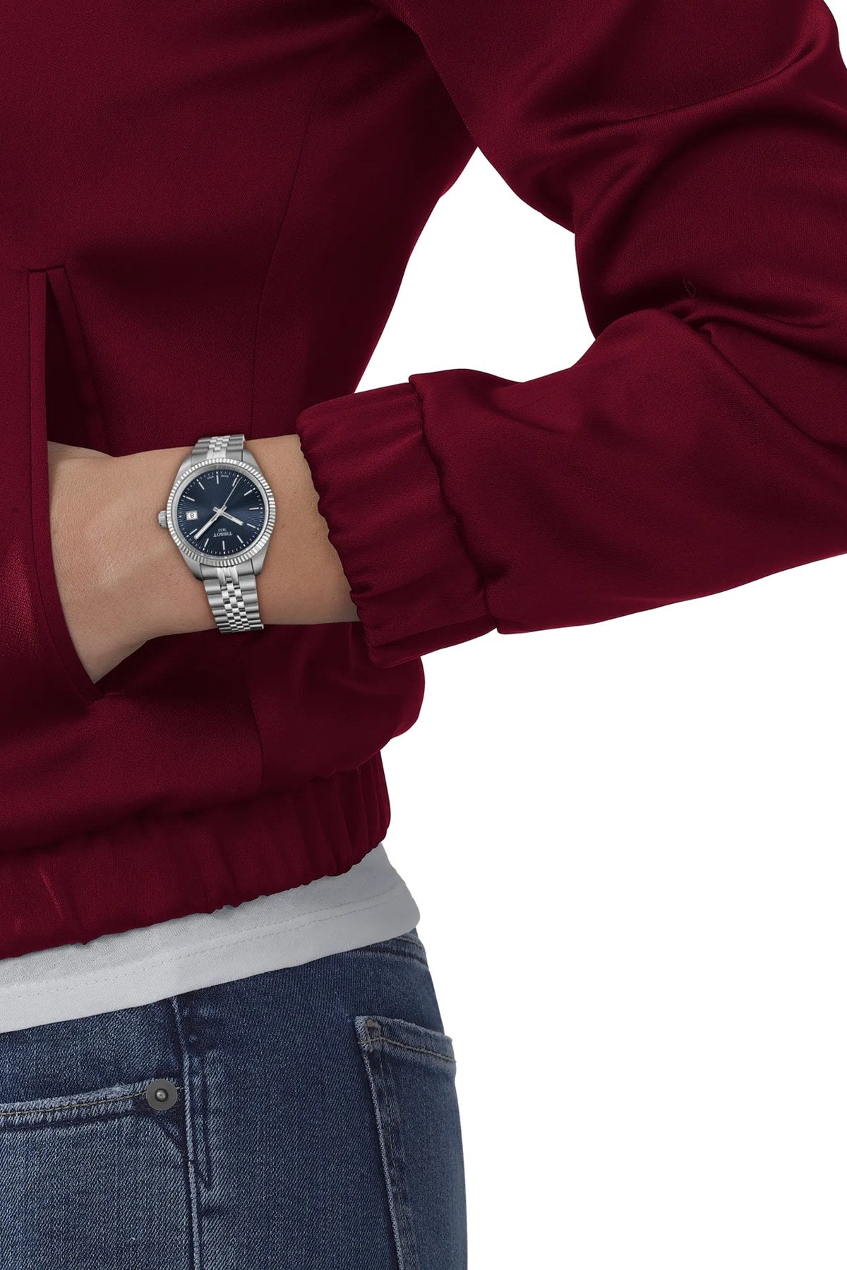 Tissot Ballade 34 mm sininen rannekello – ranteessa