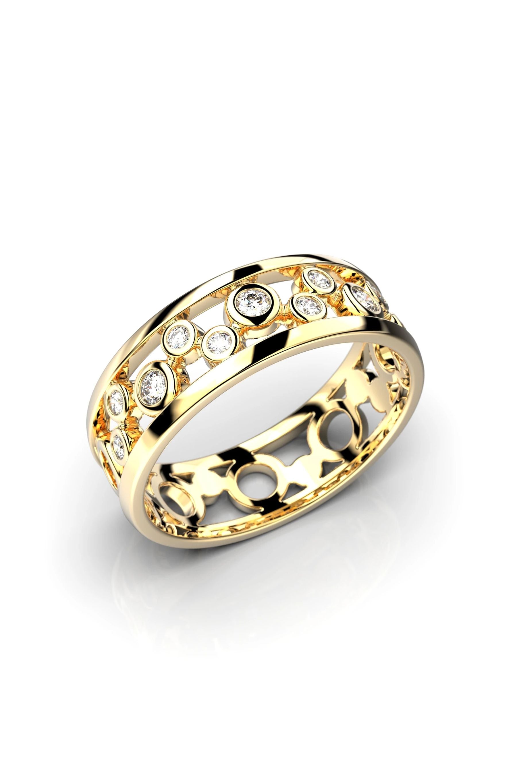 Festive Circular 8x0,01ct + 3x0,02ct 15,5