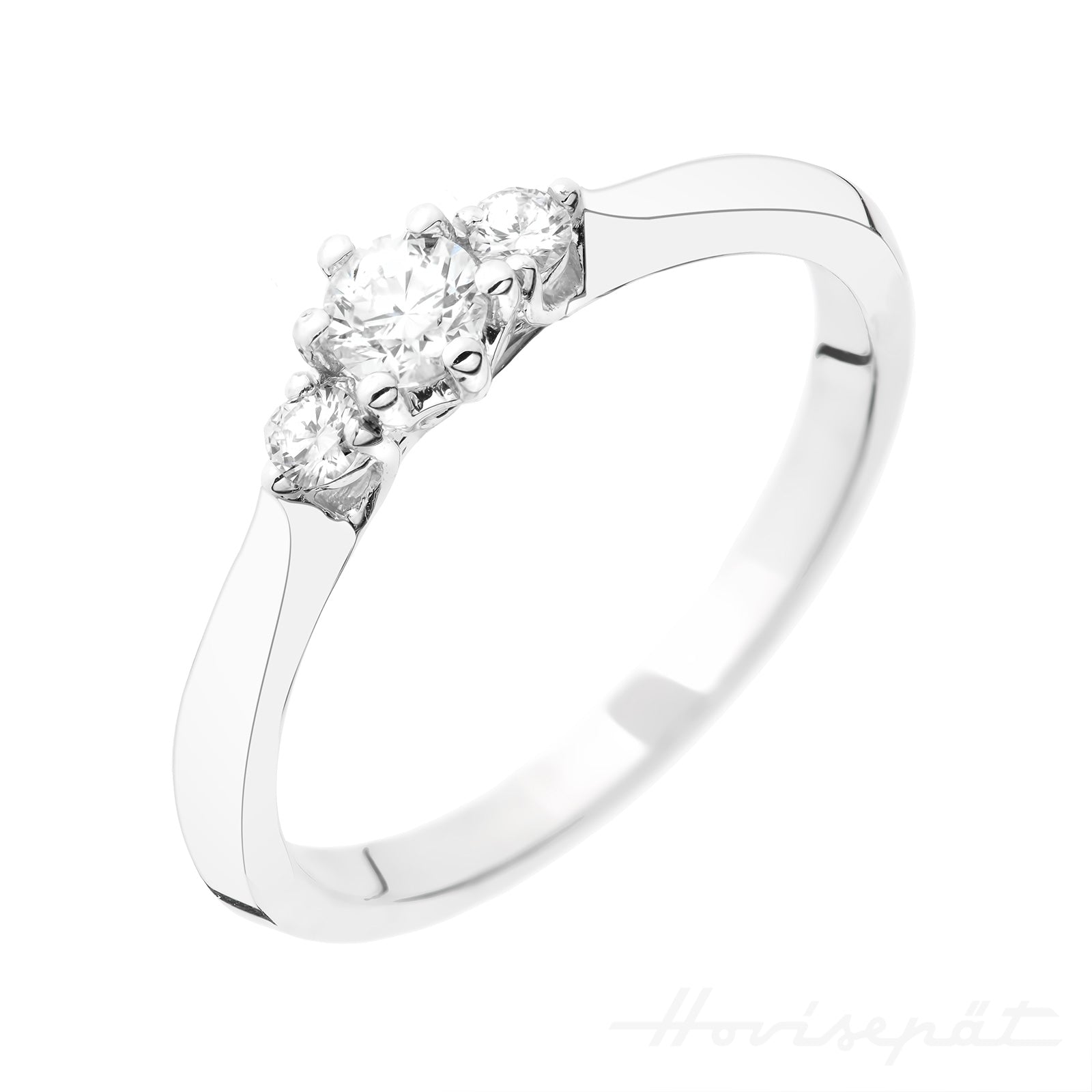 Crown valkokultainen timanttisormus 0,27ct 17,5