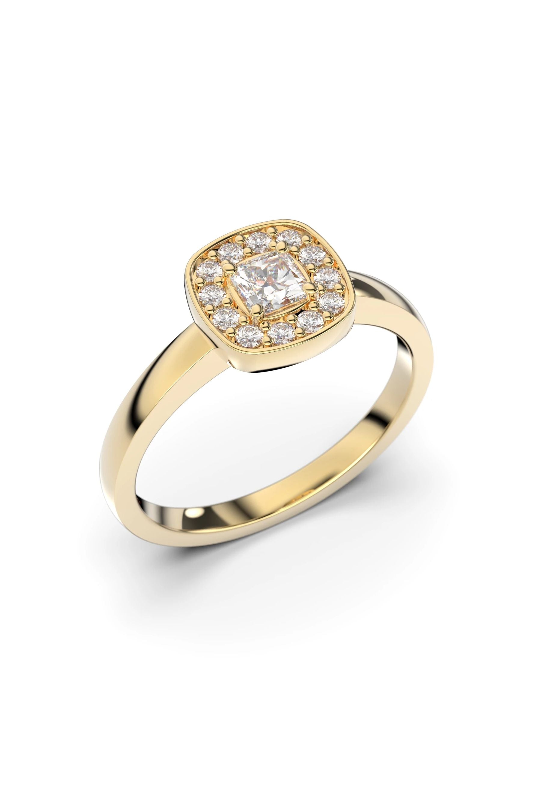 Festive Alicia Halo Asscher 0,21ct + 12x0,01ct 15,5