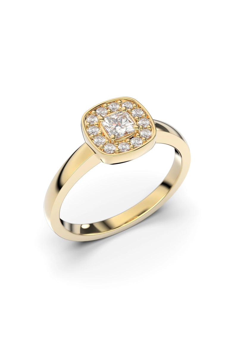 Festive Alicia Halo Asscher 0,21ct + 12x0,01ct 503-033-KK tuotekuva