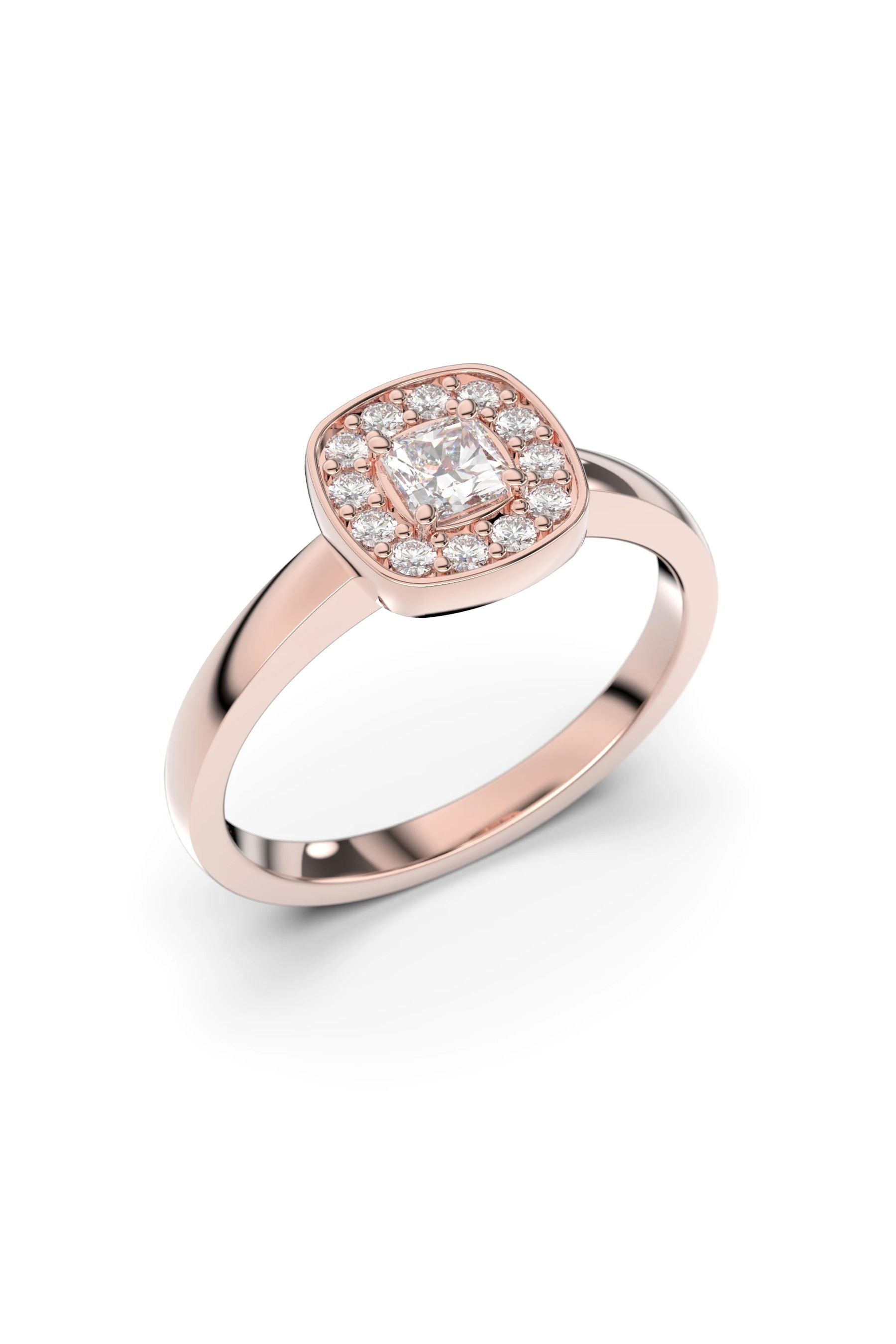 Festive Alicia Halo Asscher 0,21ct + 12x0,01ct 15,5