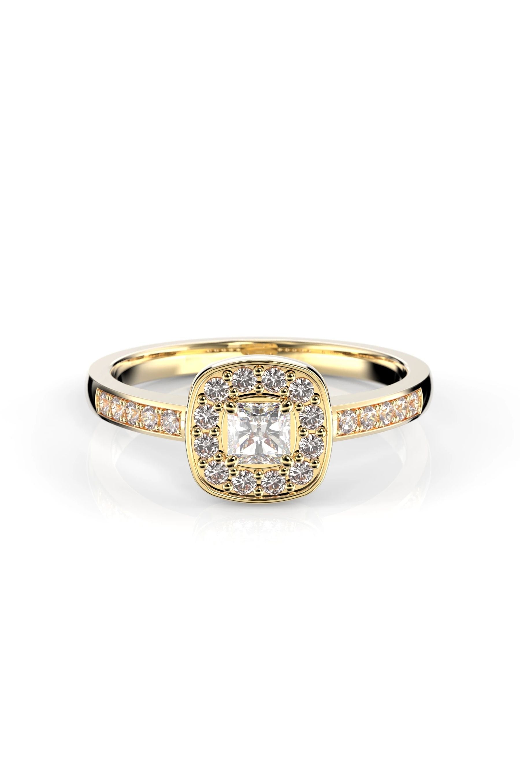 Festive Alicia Halo Asscher 0,21ct + 22x0,01ct 15,5