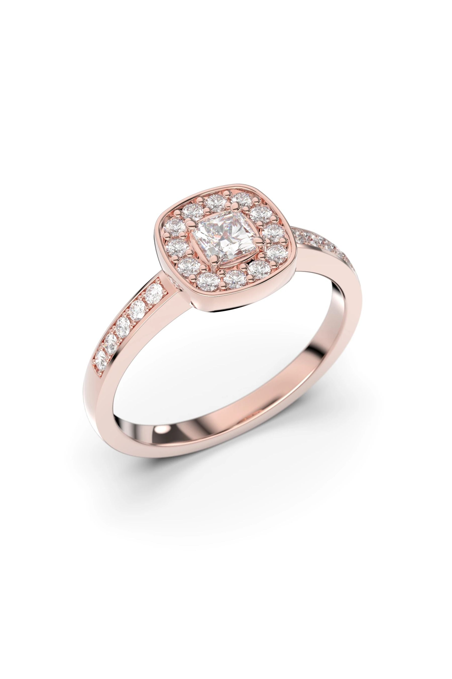 Festive Alicia Halo Asscher 0,21ct + 22x0,01ct 15,5