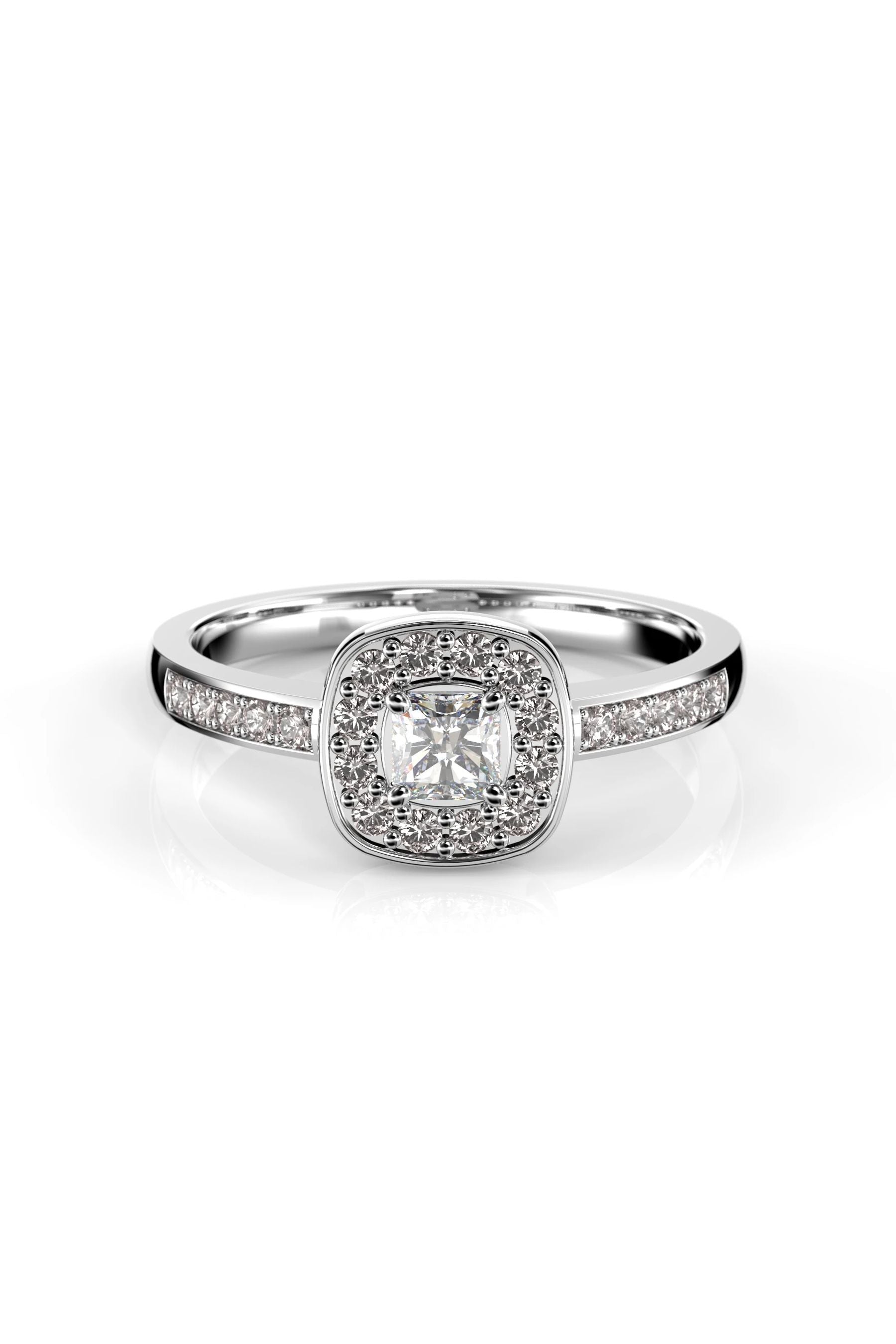 Festive Alicia Halo Asscher 0,21ct + 22x0,01ct 15,5