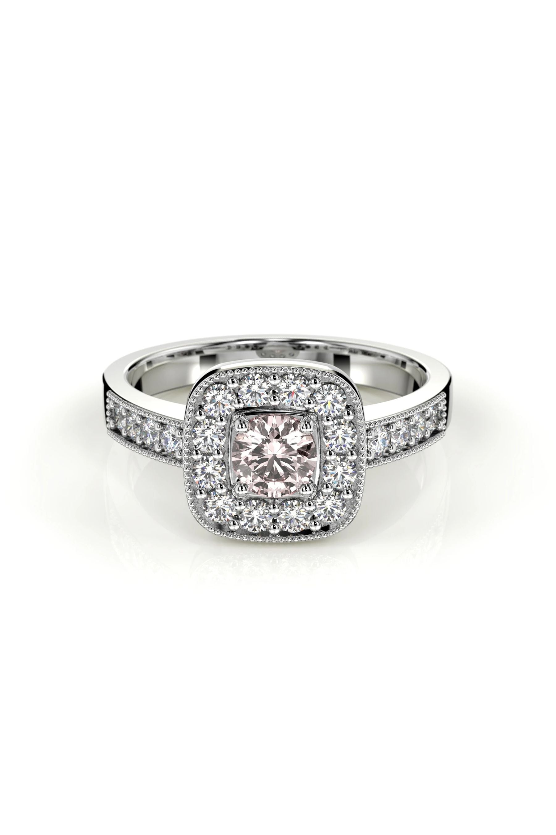 Festive Jane Halo Sides Morganiitti + 20x0,02ct 15,5