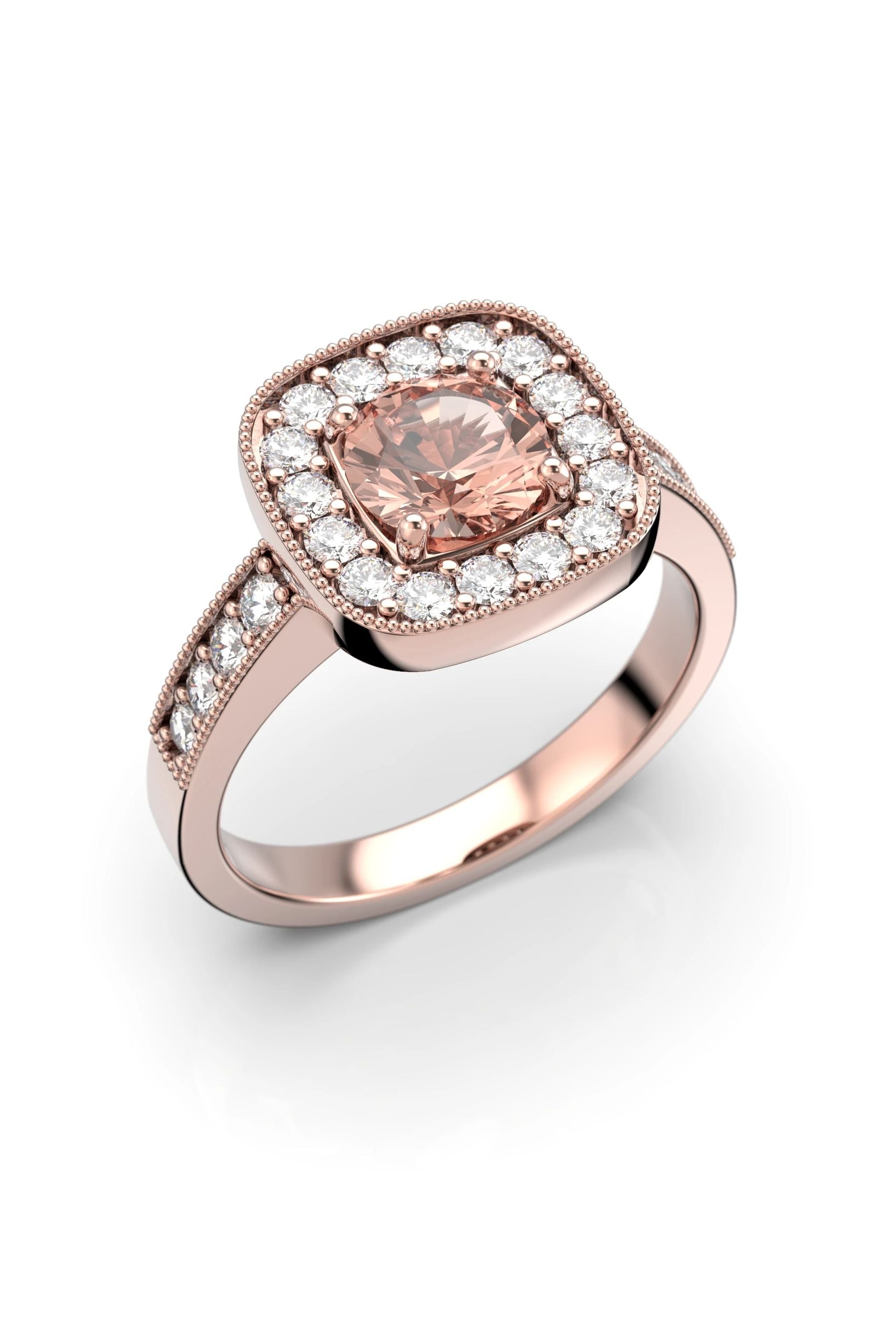 Festive Carolina Halo Malayan Granaatti 24x0,02ct 15,5