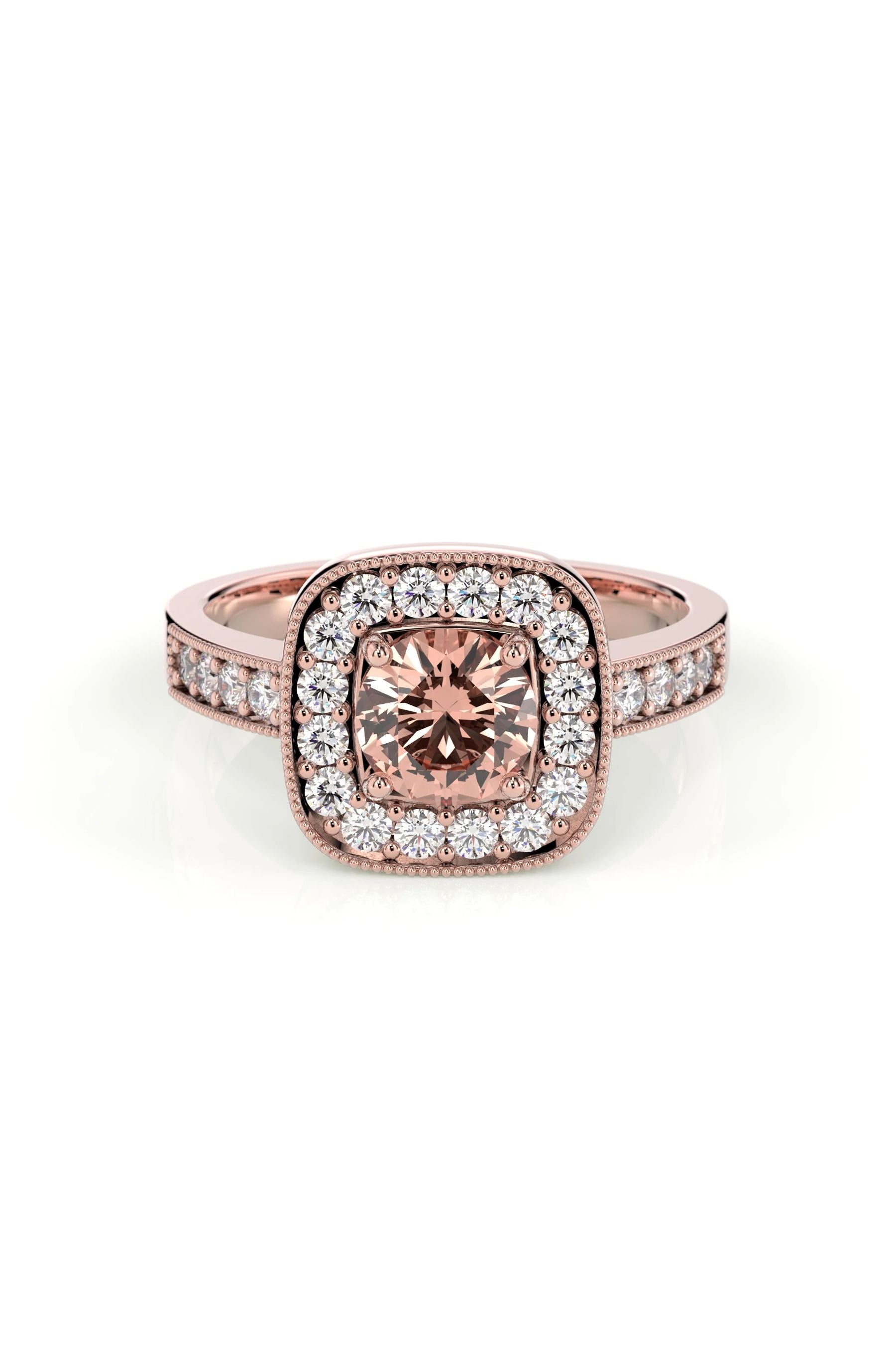 Festive Carolina Halo Malayan Granaatti 24x0,02ct 15,5