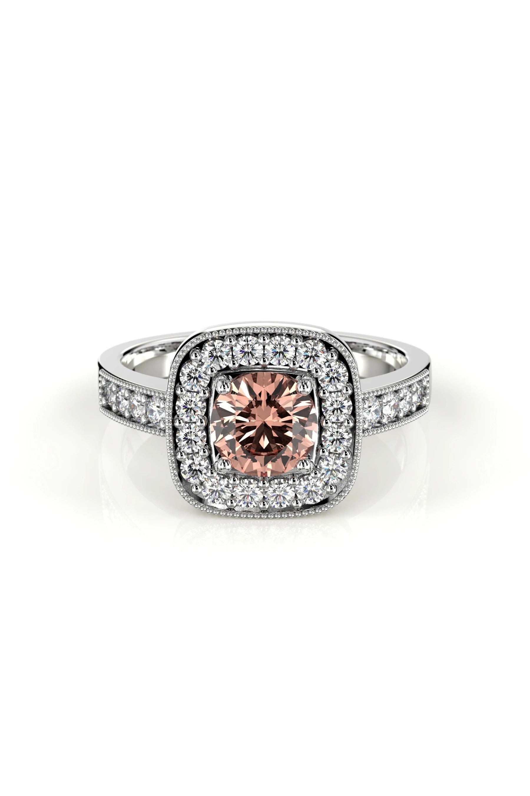 Festive Carolina Halo Malayan Granaatti 24x0,02ct 15,5