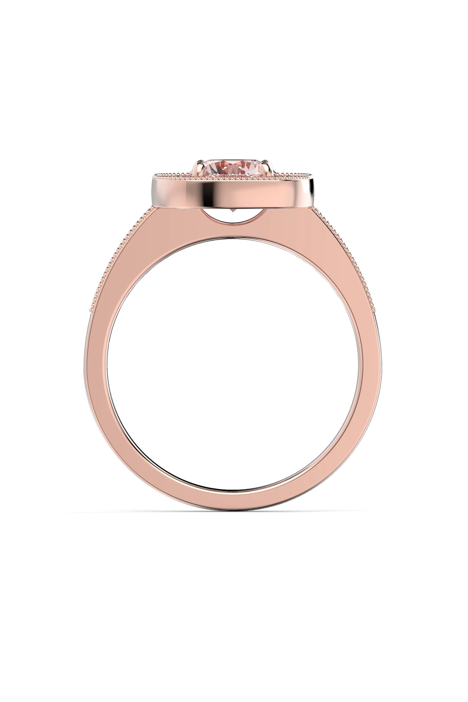 Festive Carolina Halo Morganiitti 24x0,02ct 15,5