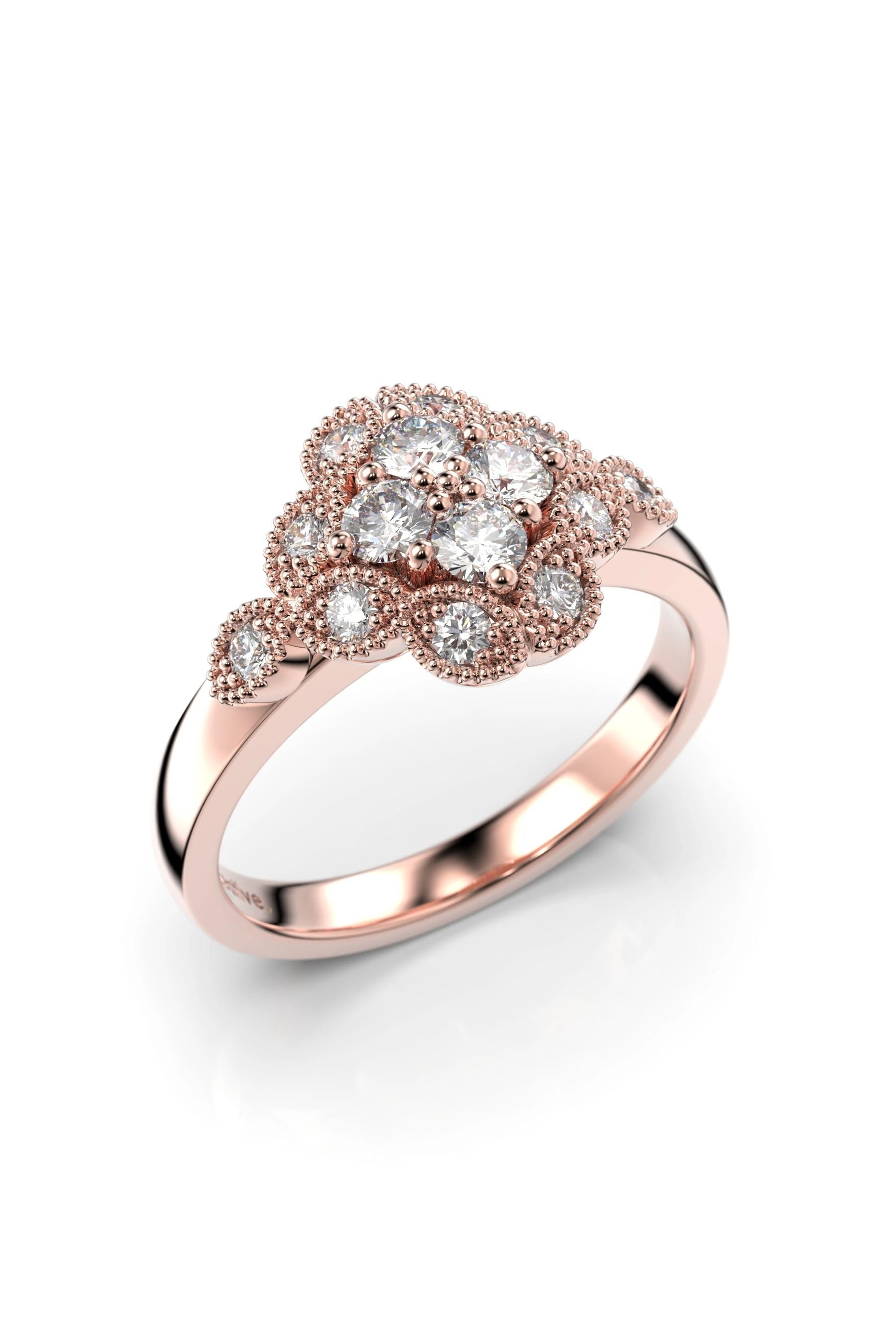 Festive Lotus 4x0,07ct + 10x0,02ct 15,5