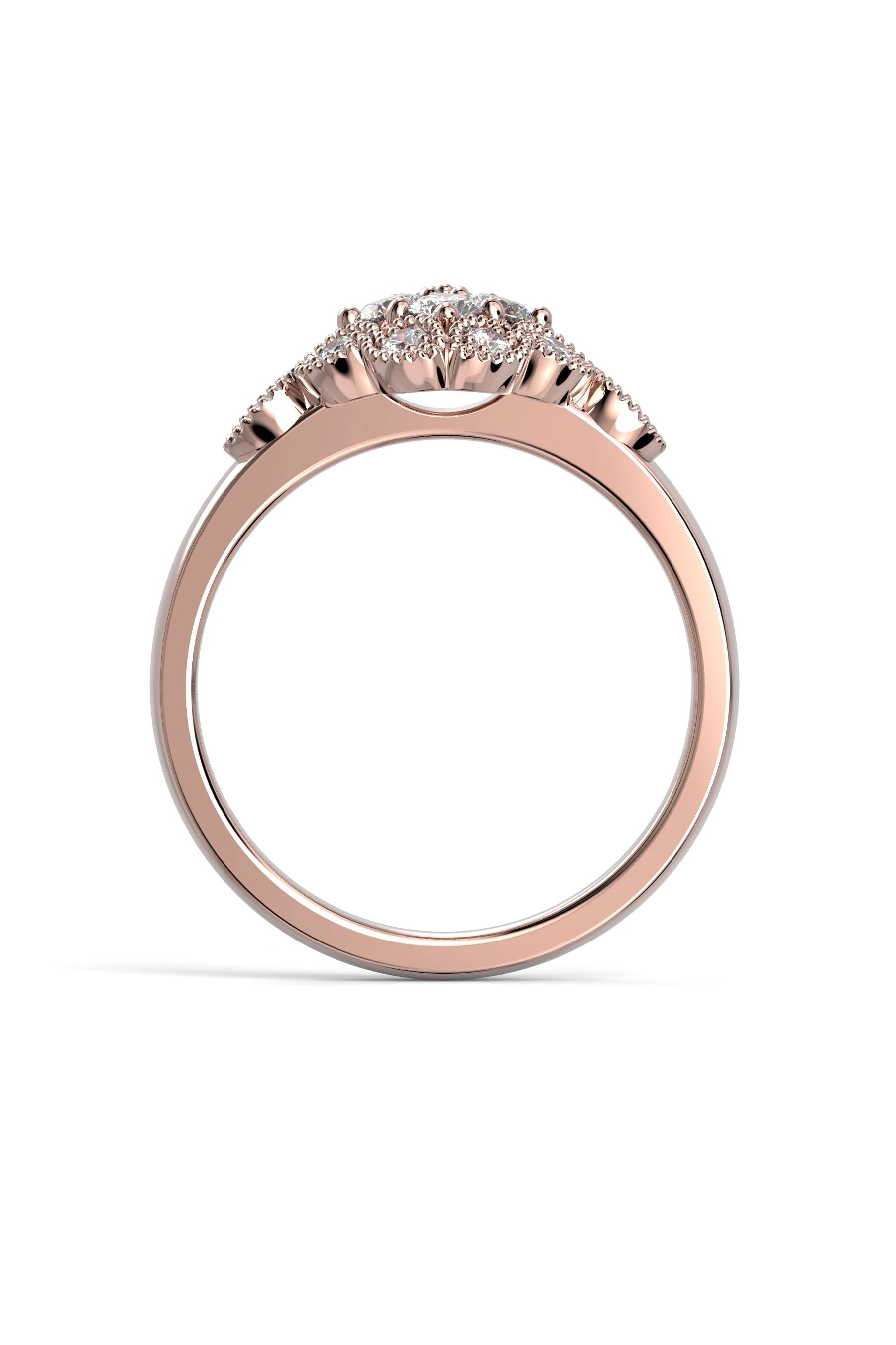 Festive Lotus 4x0,07ct + 10x0,02ct 15,5