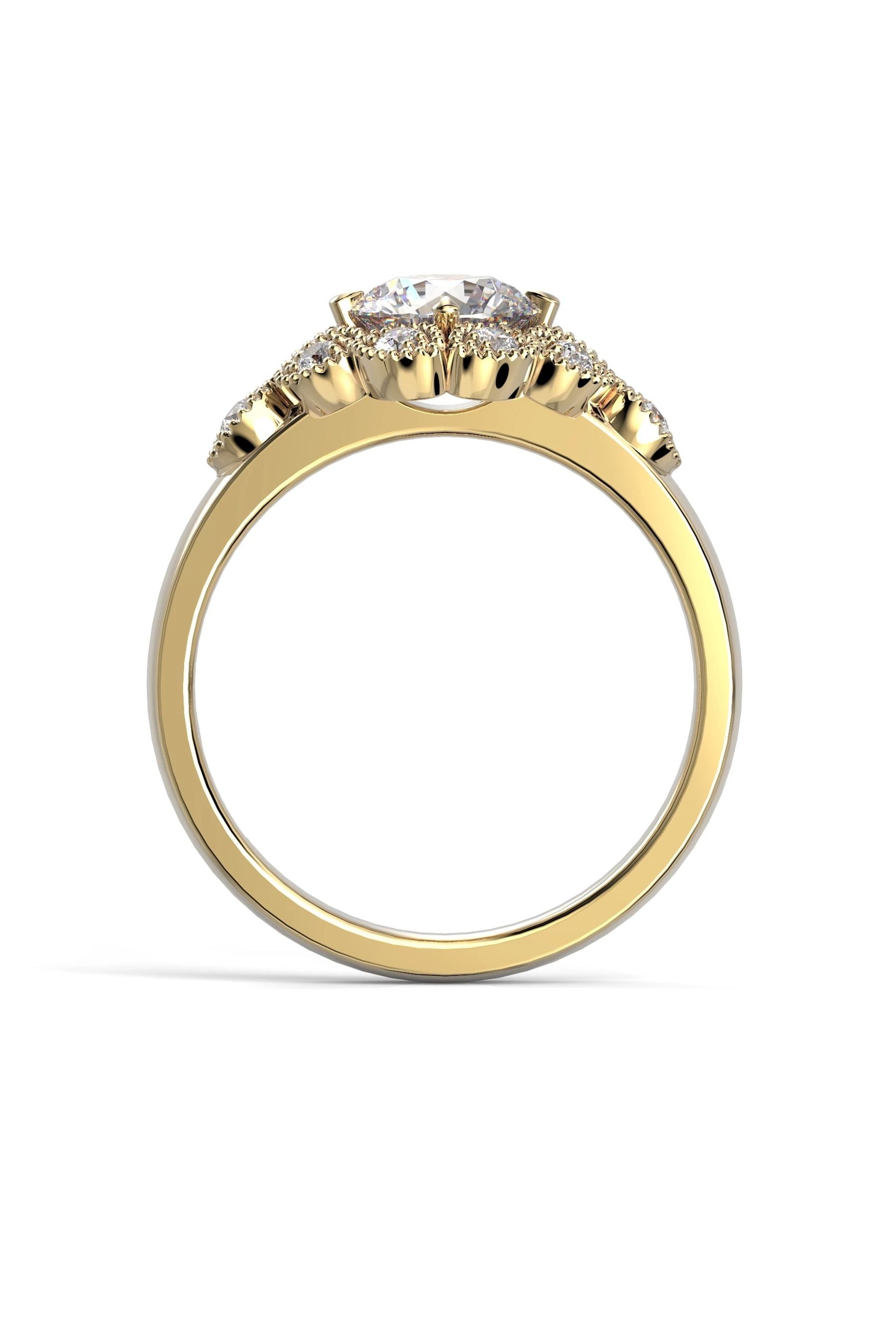 Festive Lotus 1,00ct + 10x0,02ct 15,5