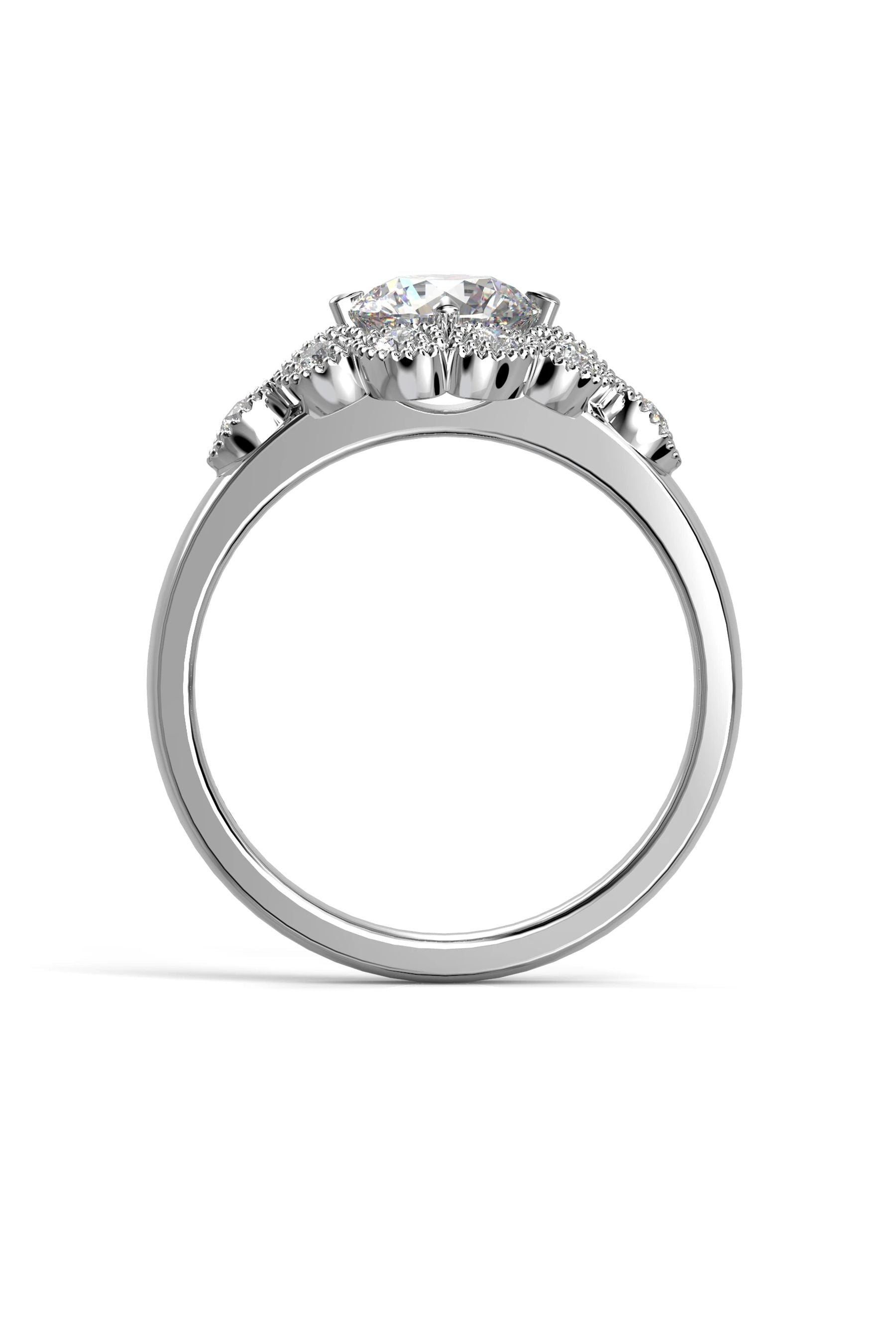 Festive Lotus 1,00ct + 10x0,02ct 15,5