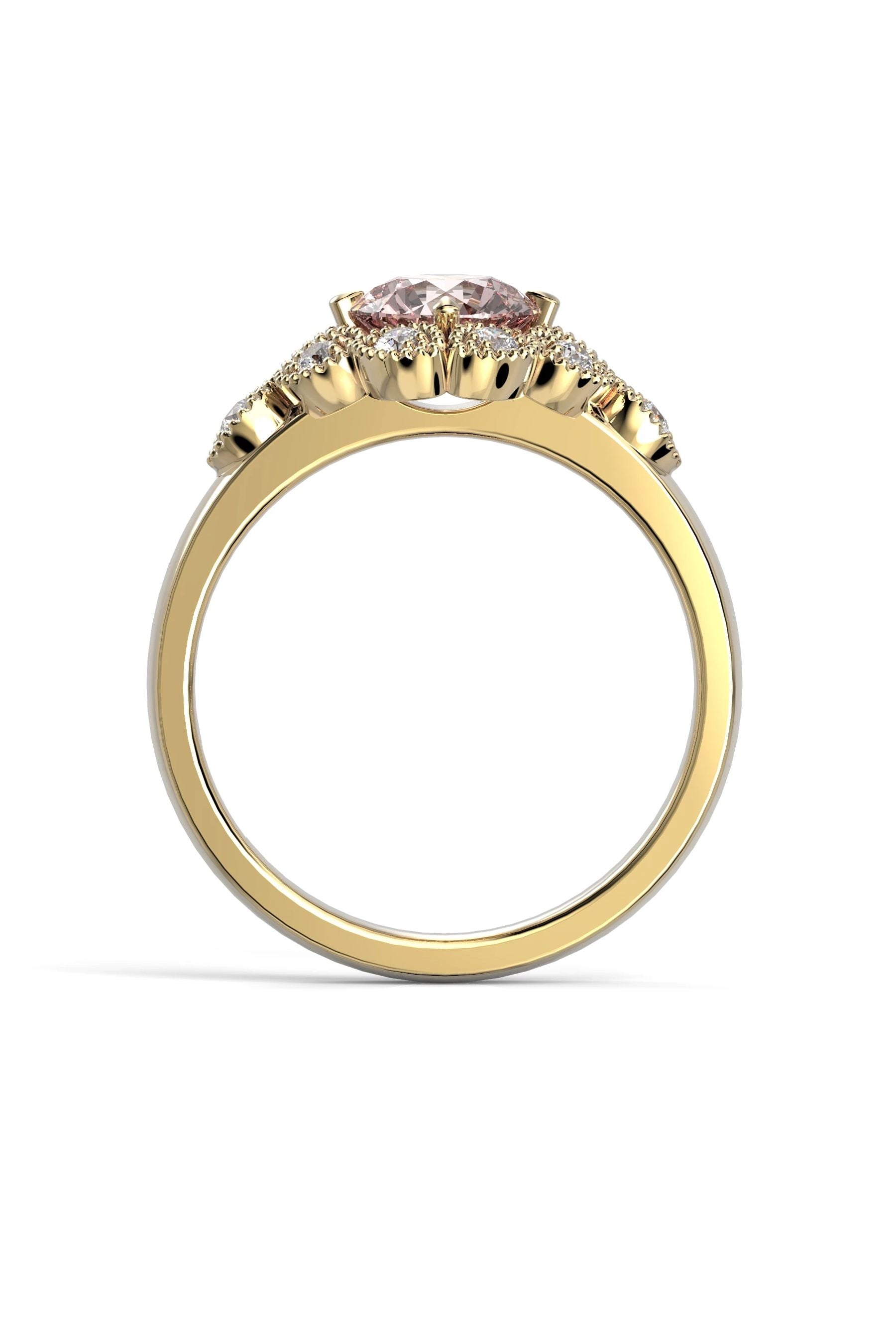 Festive Lotus Morganiitti + 10x0,02ct 15,5